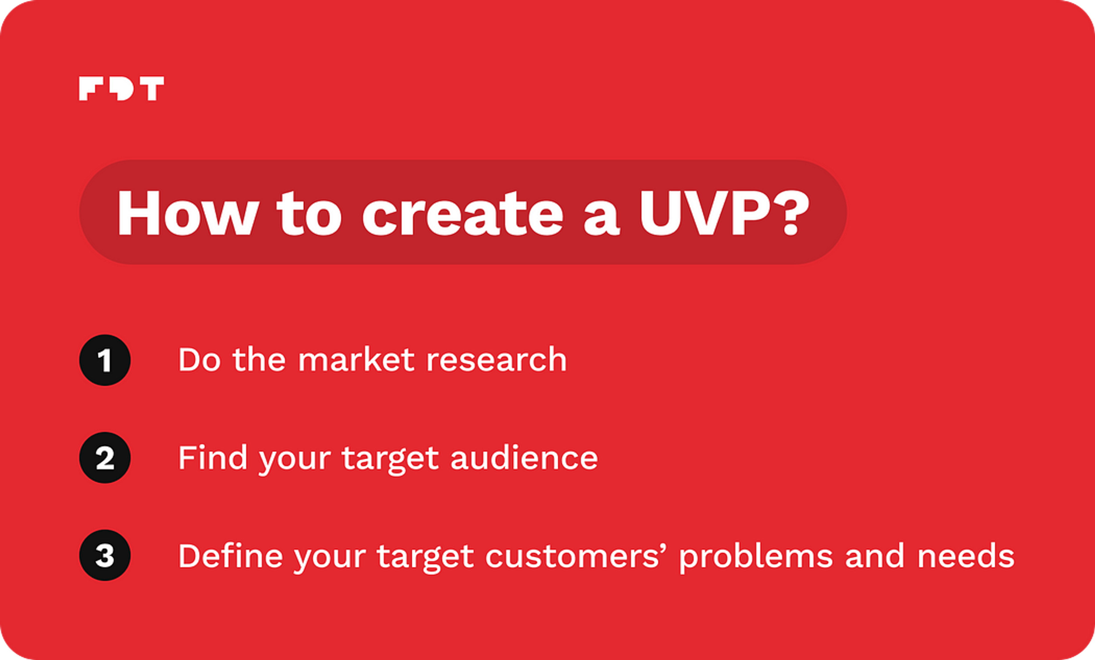 How to create a UVP