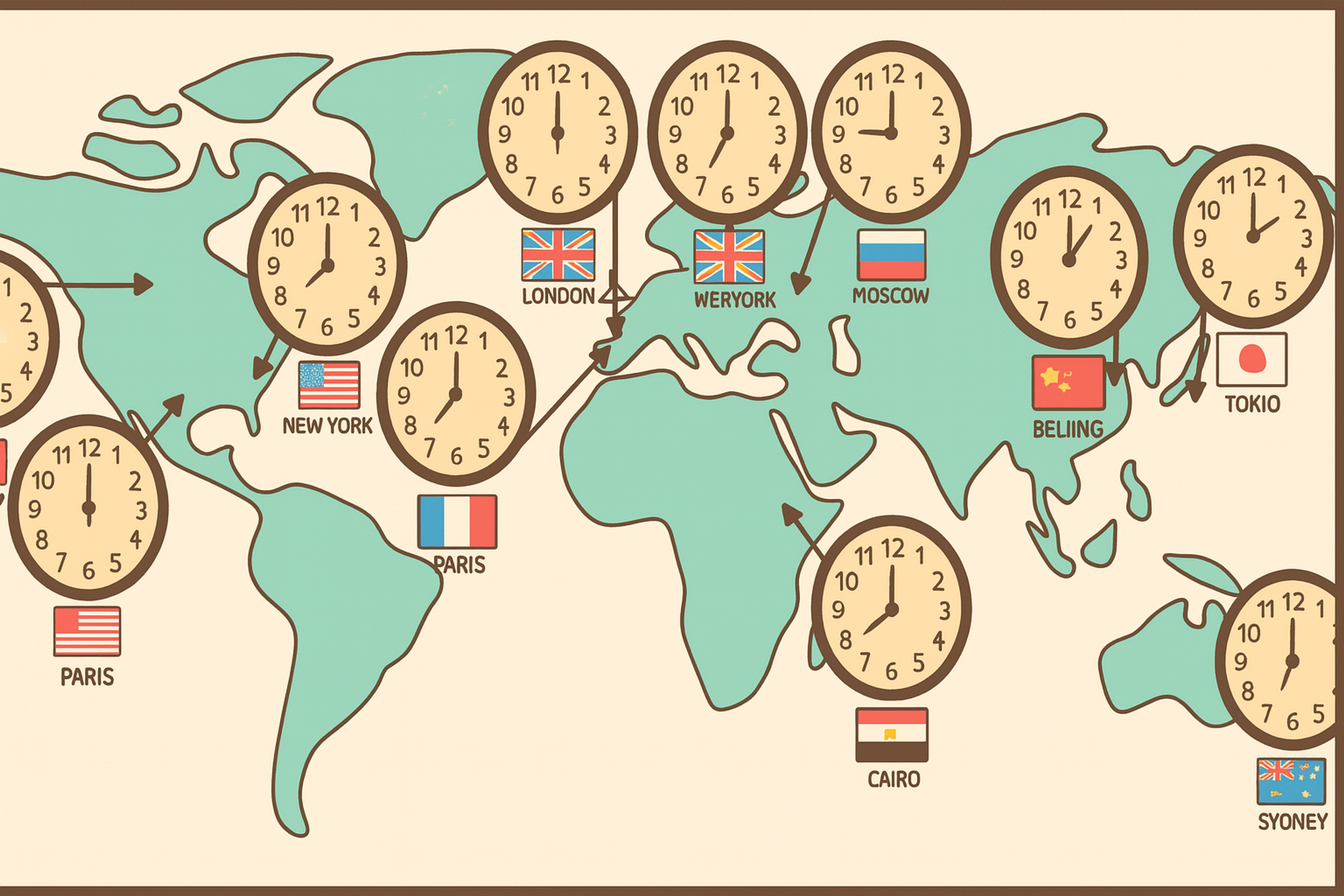 time around the world