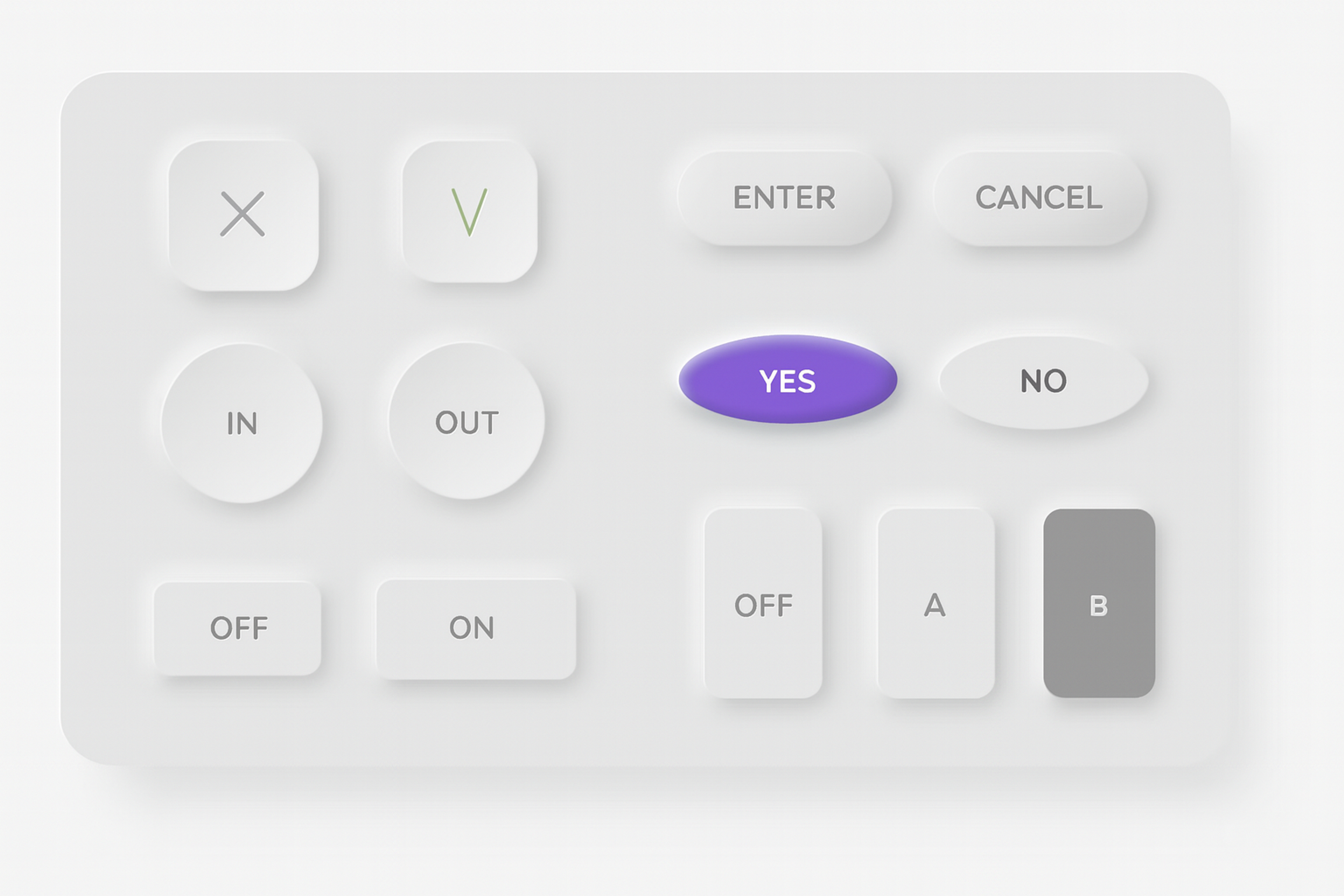 neomorphism ui button