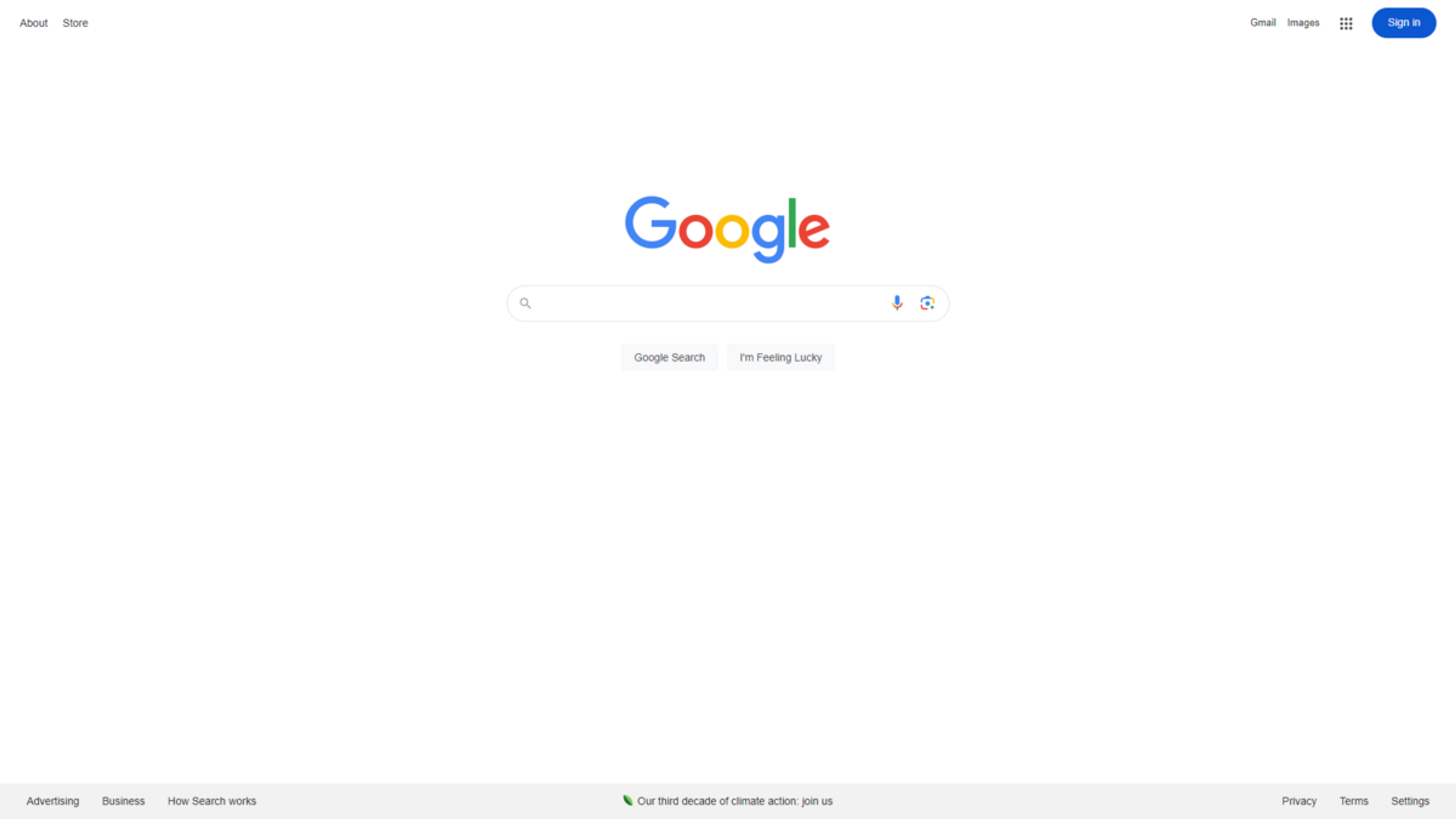 Google search window