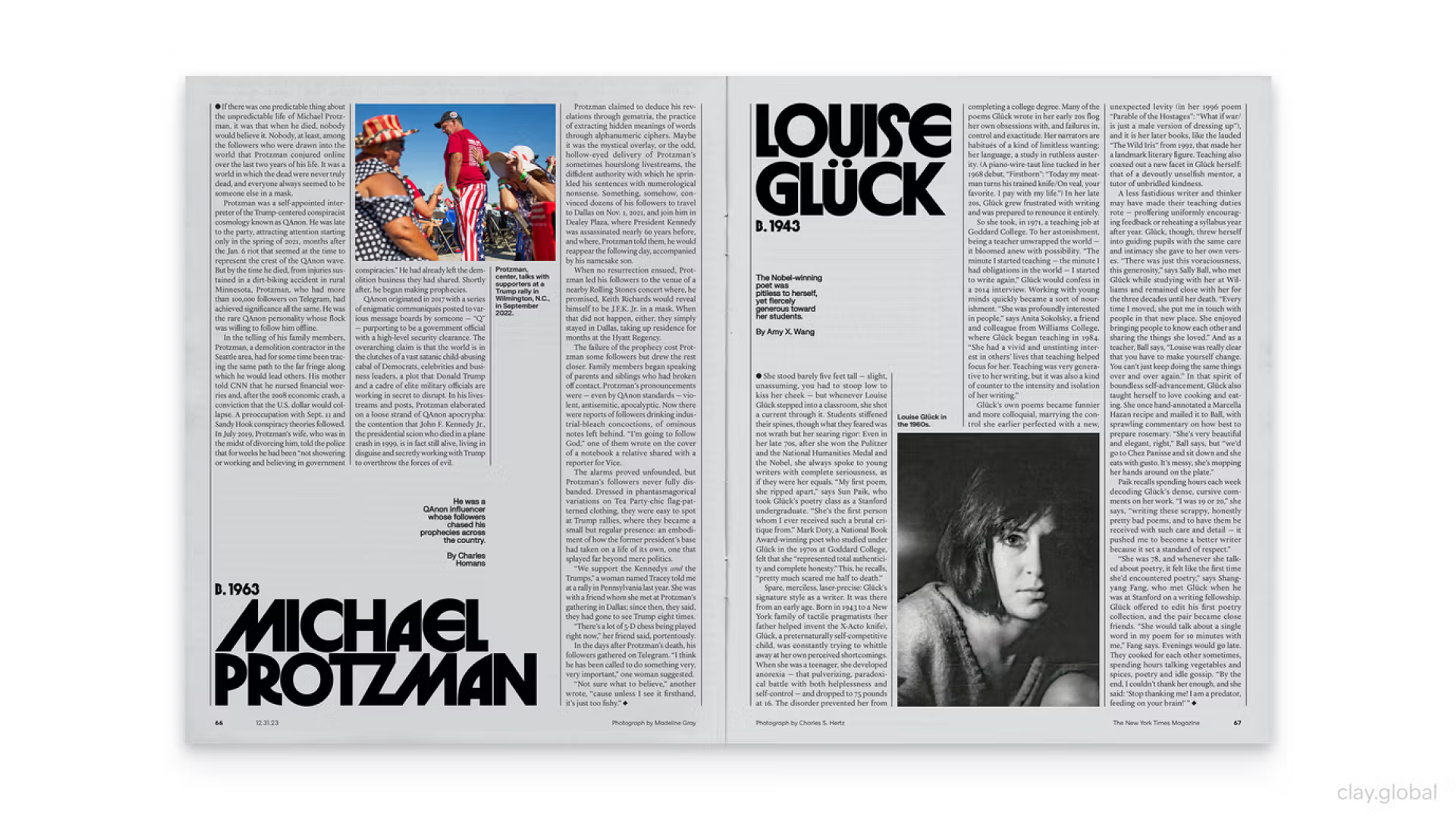 Modern Magazine Layout Example by Clay