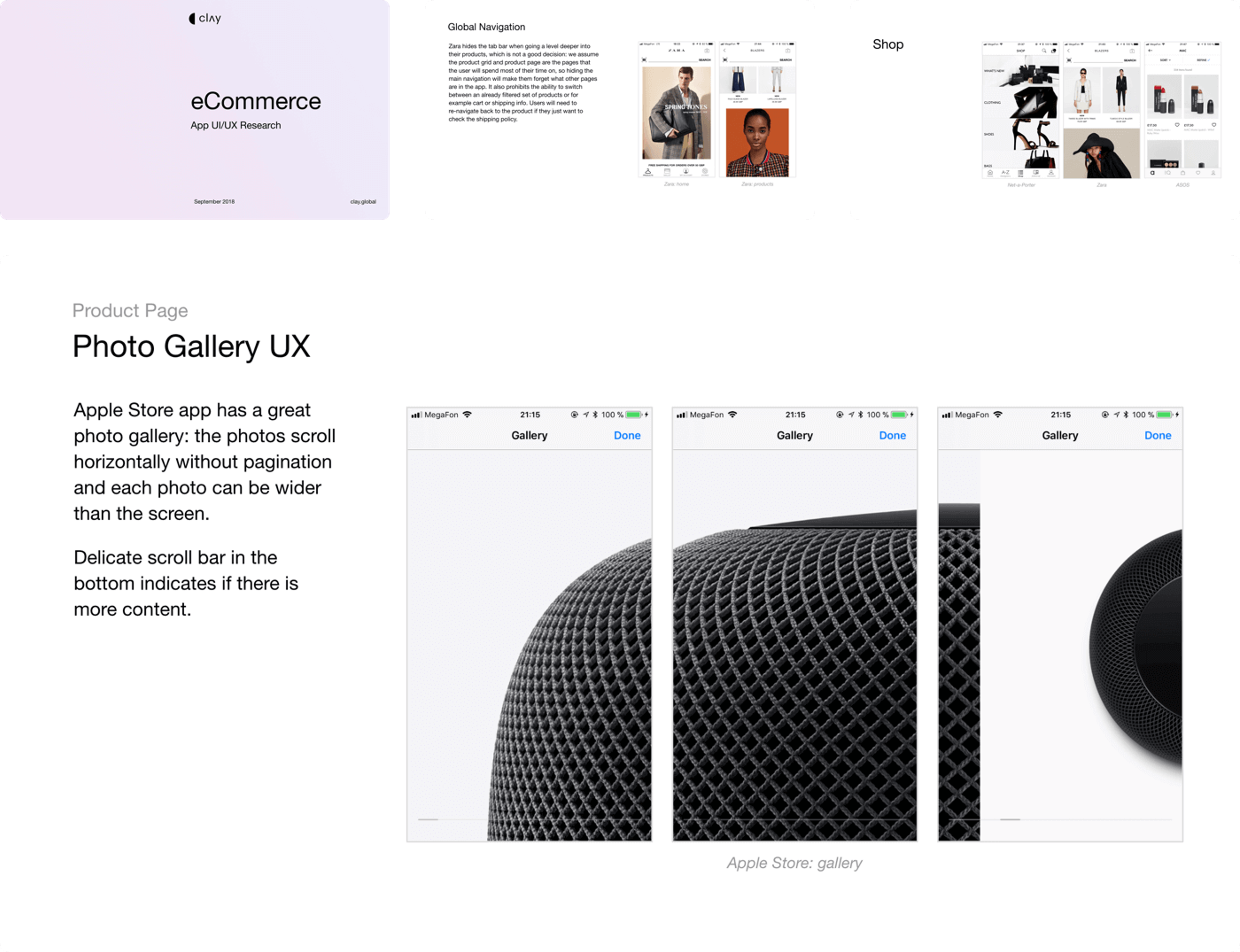 UI/UX research document example