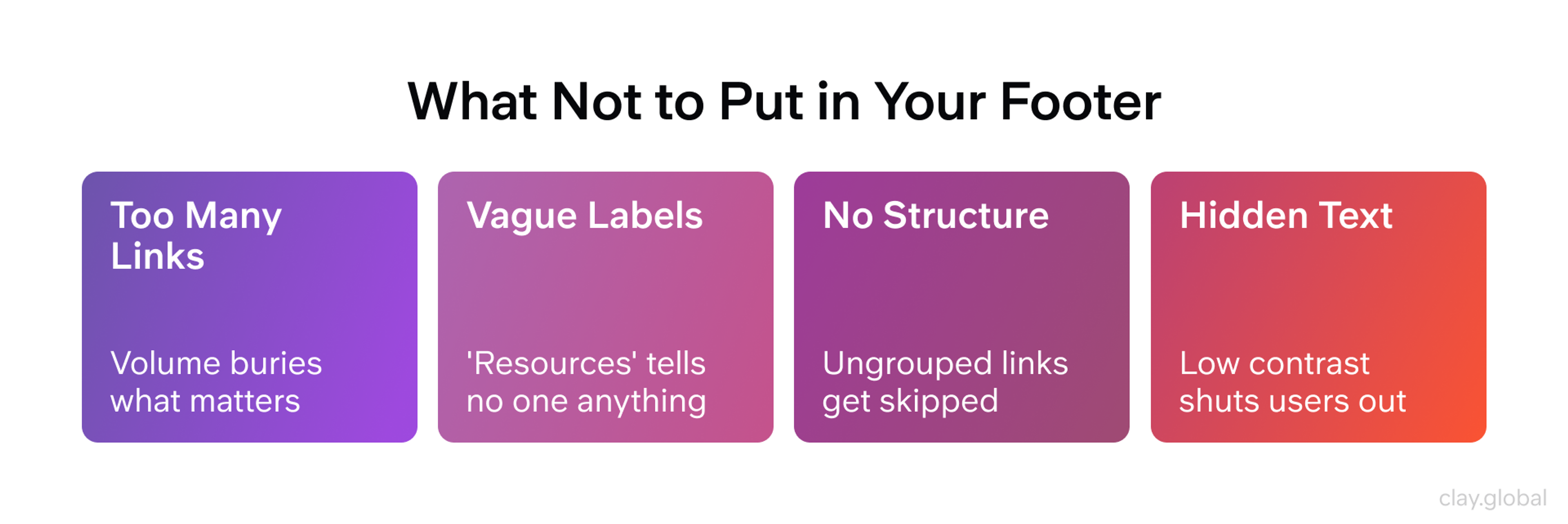 What Not to Put in Your Footer
