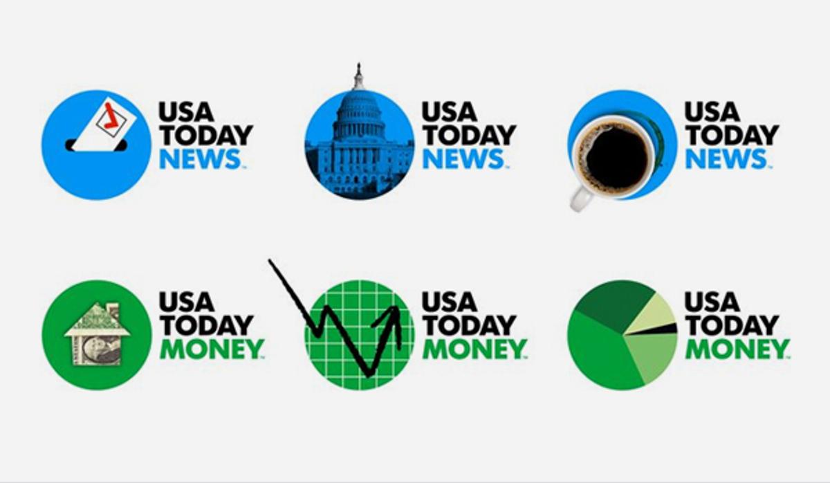 Variations of USA Today logos