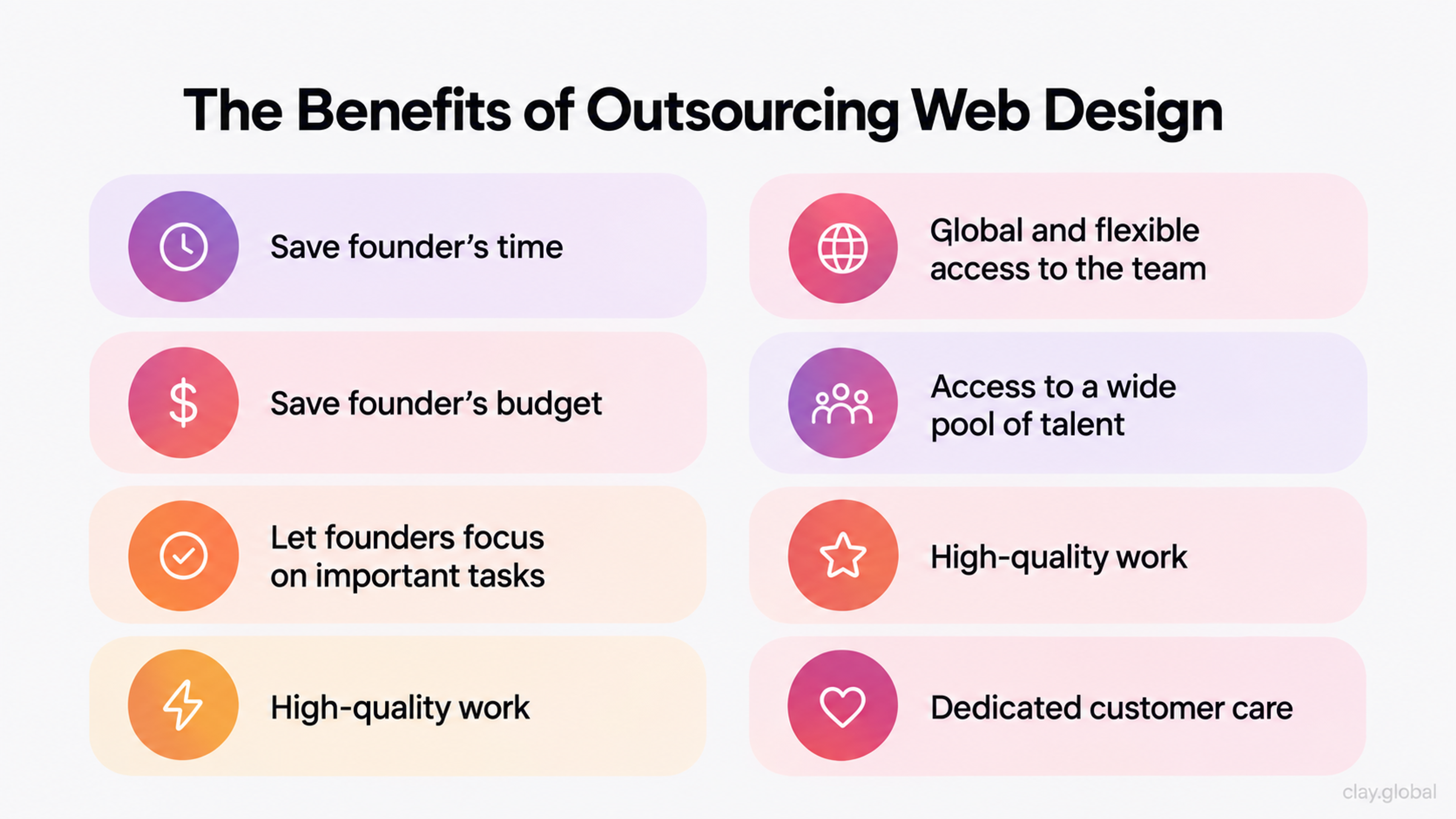 The list of benefits of outsourcing web design 