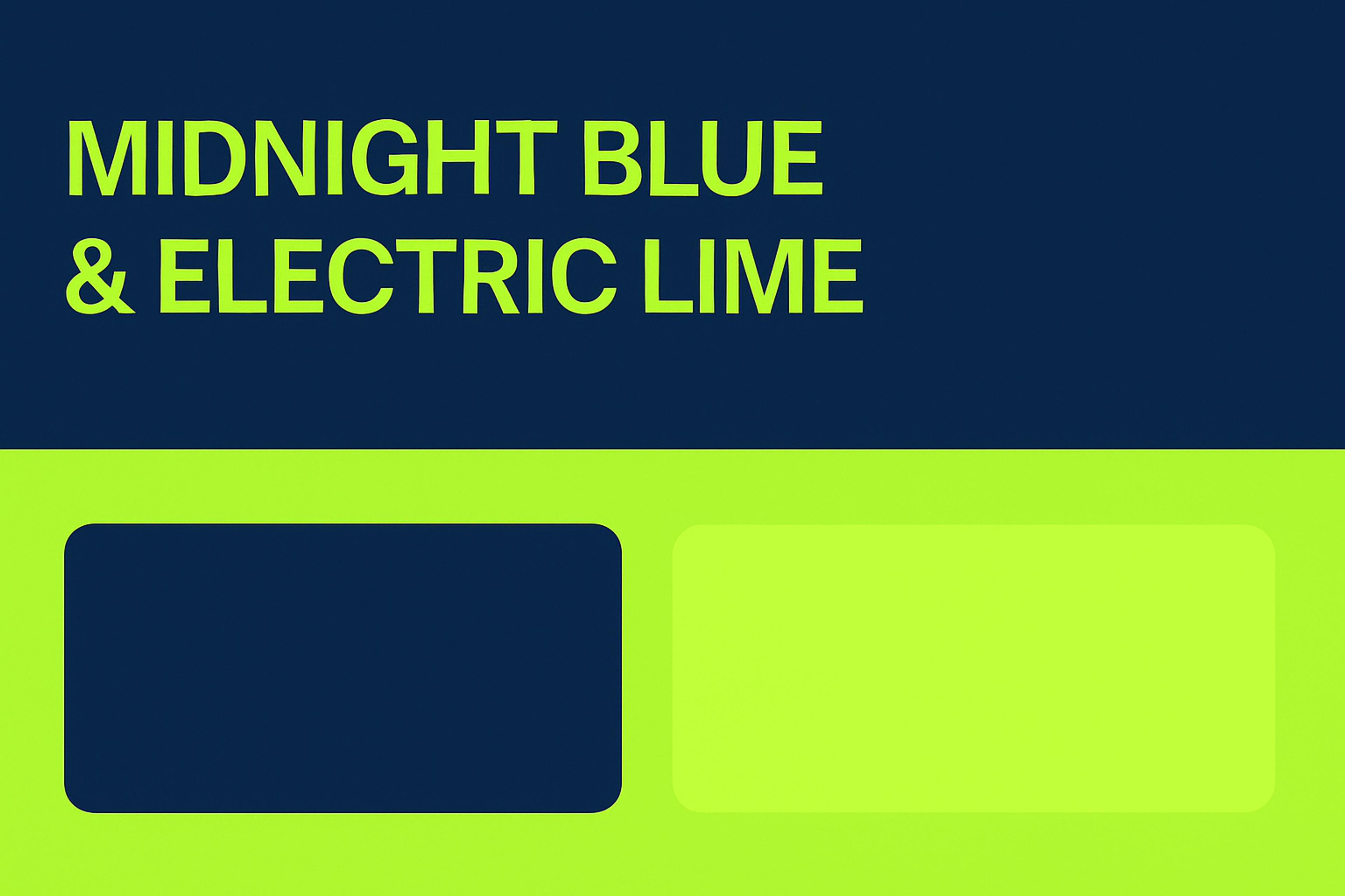 Midnight Blue & Electric Lime