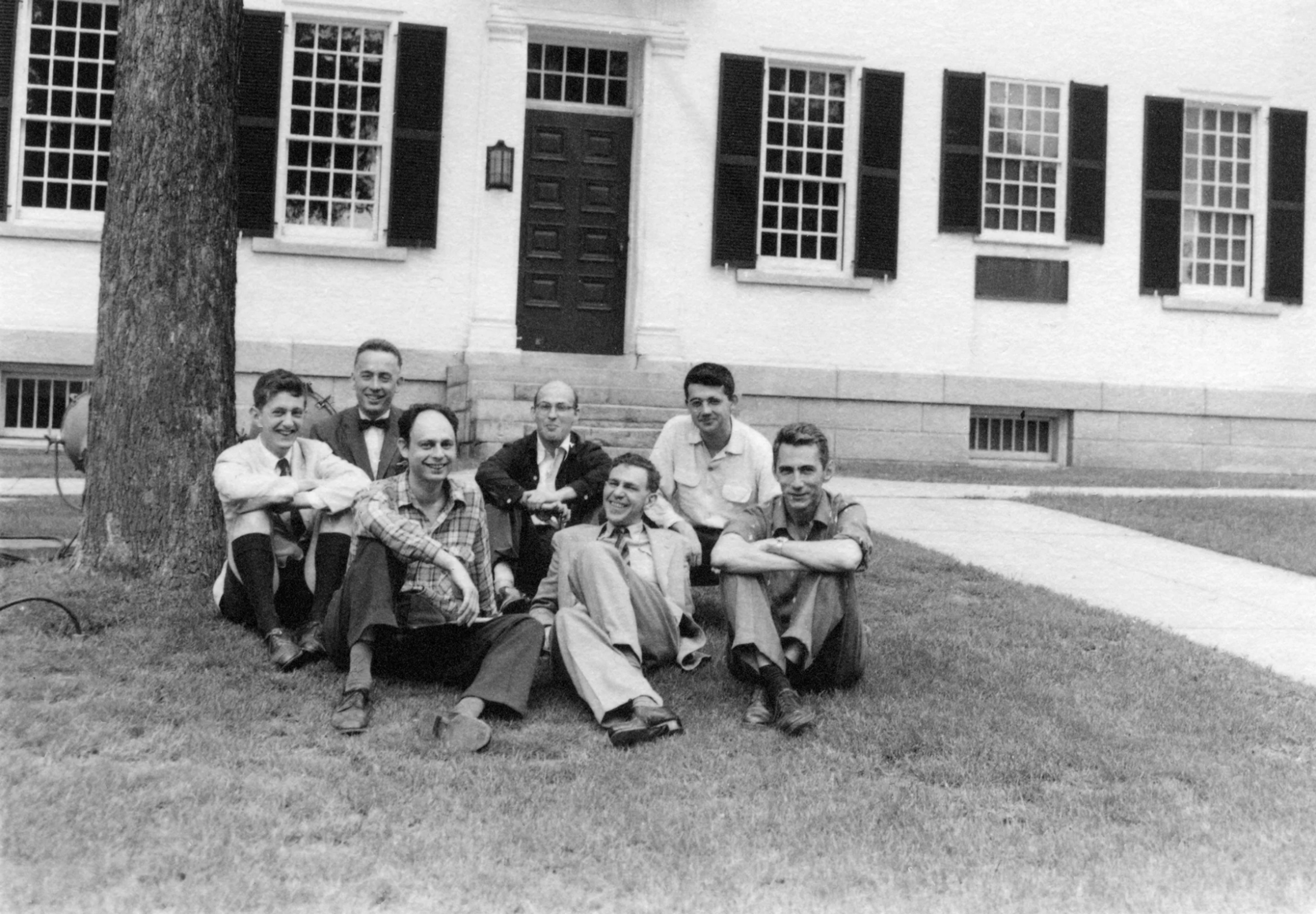 Marvin Minsky, Allen Newell, Herbert Simon, and Claude Shannon at Dartmouth College summer workshop