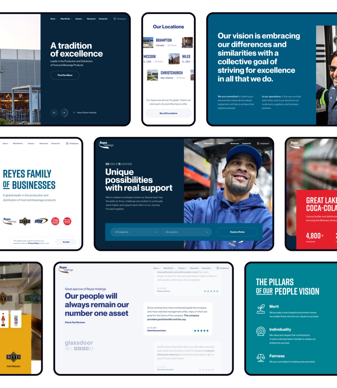 Reyes Holdings website design | Clay