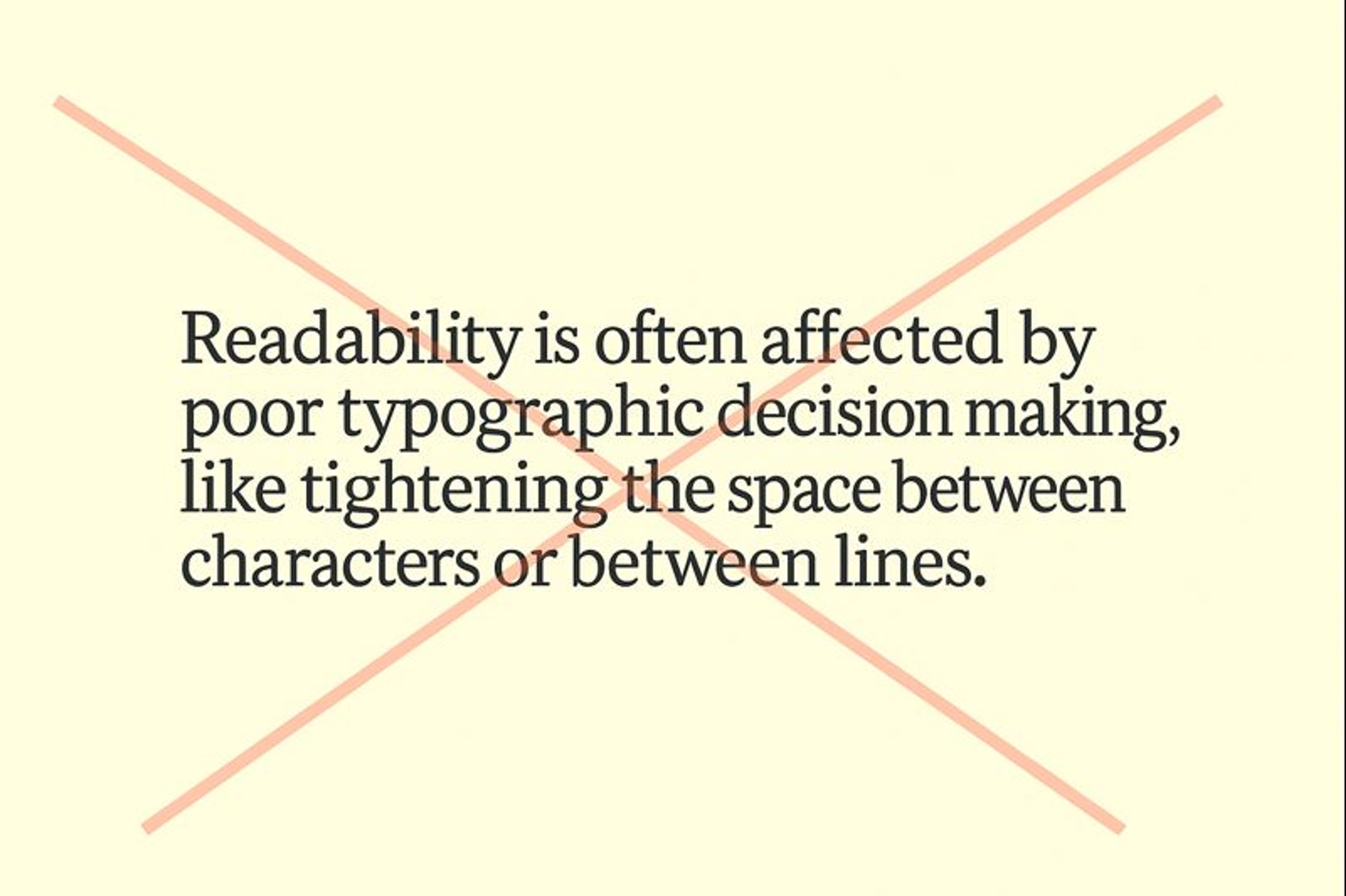 Legibility and Readability example