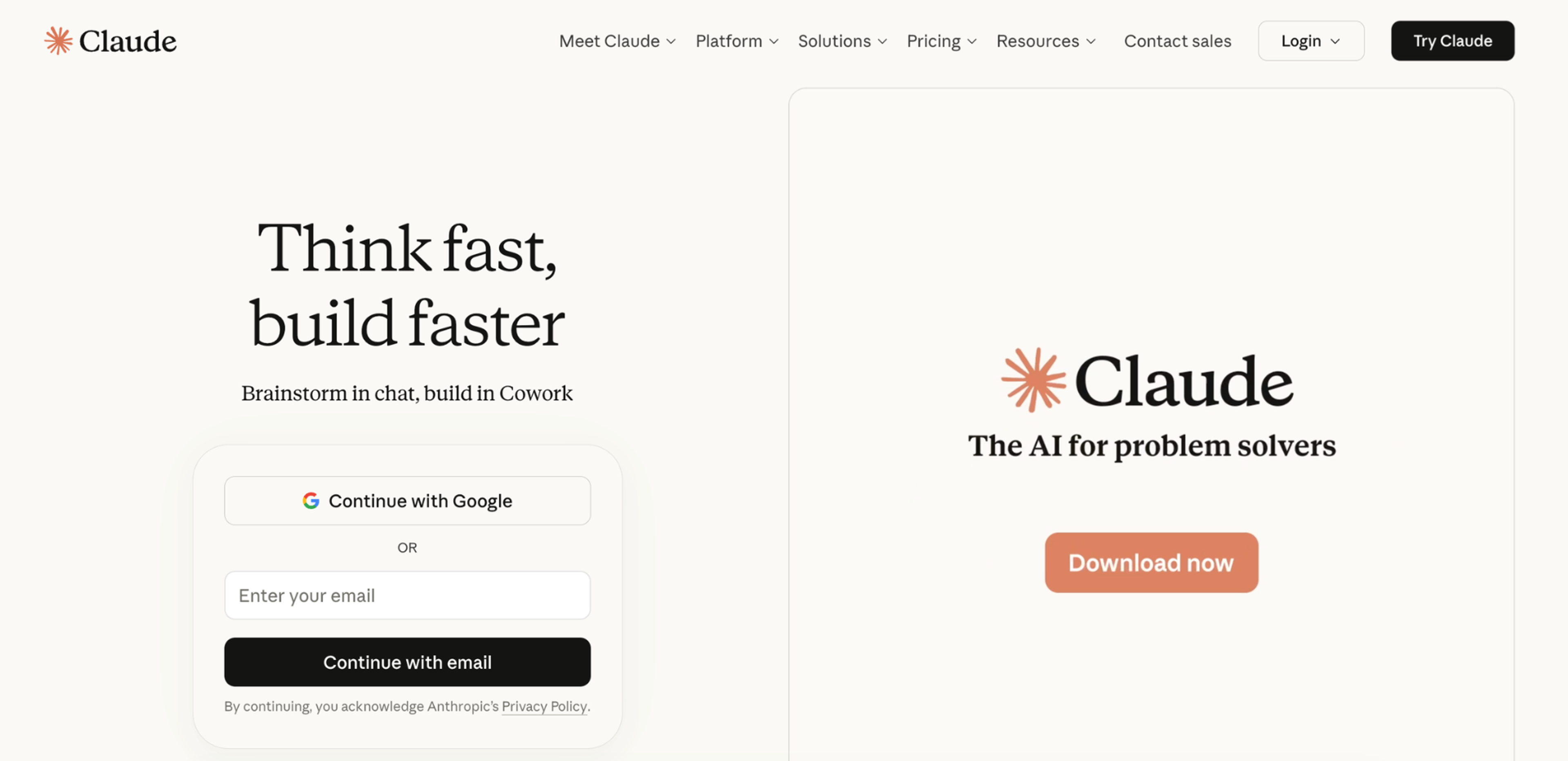 Claude Homepage