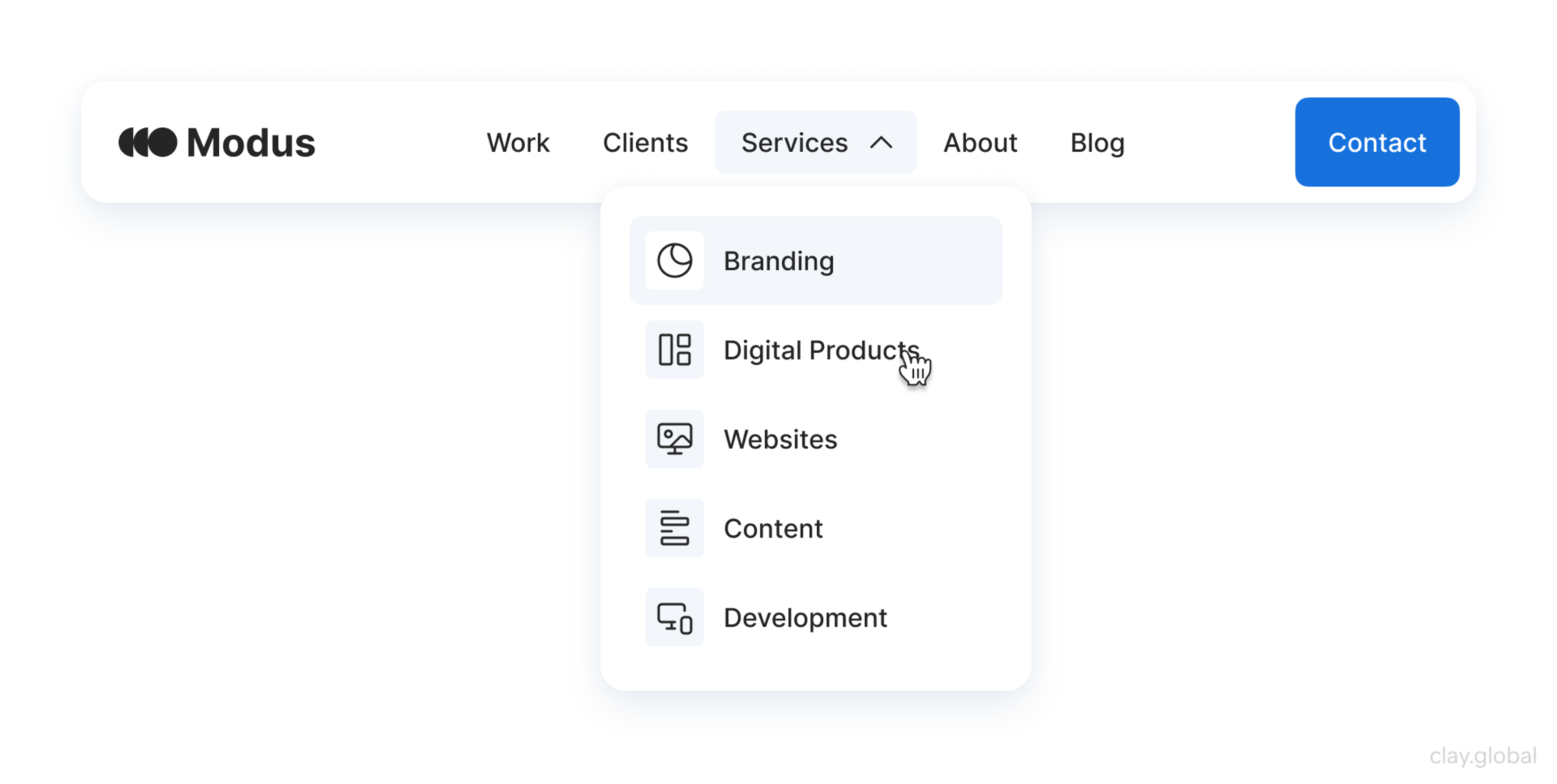 Website Navigation Example