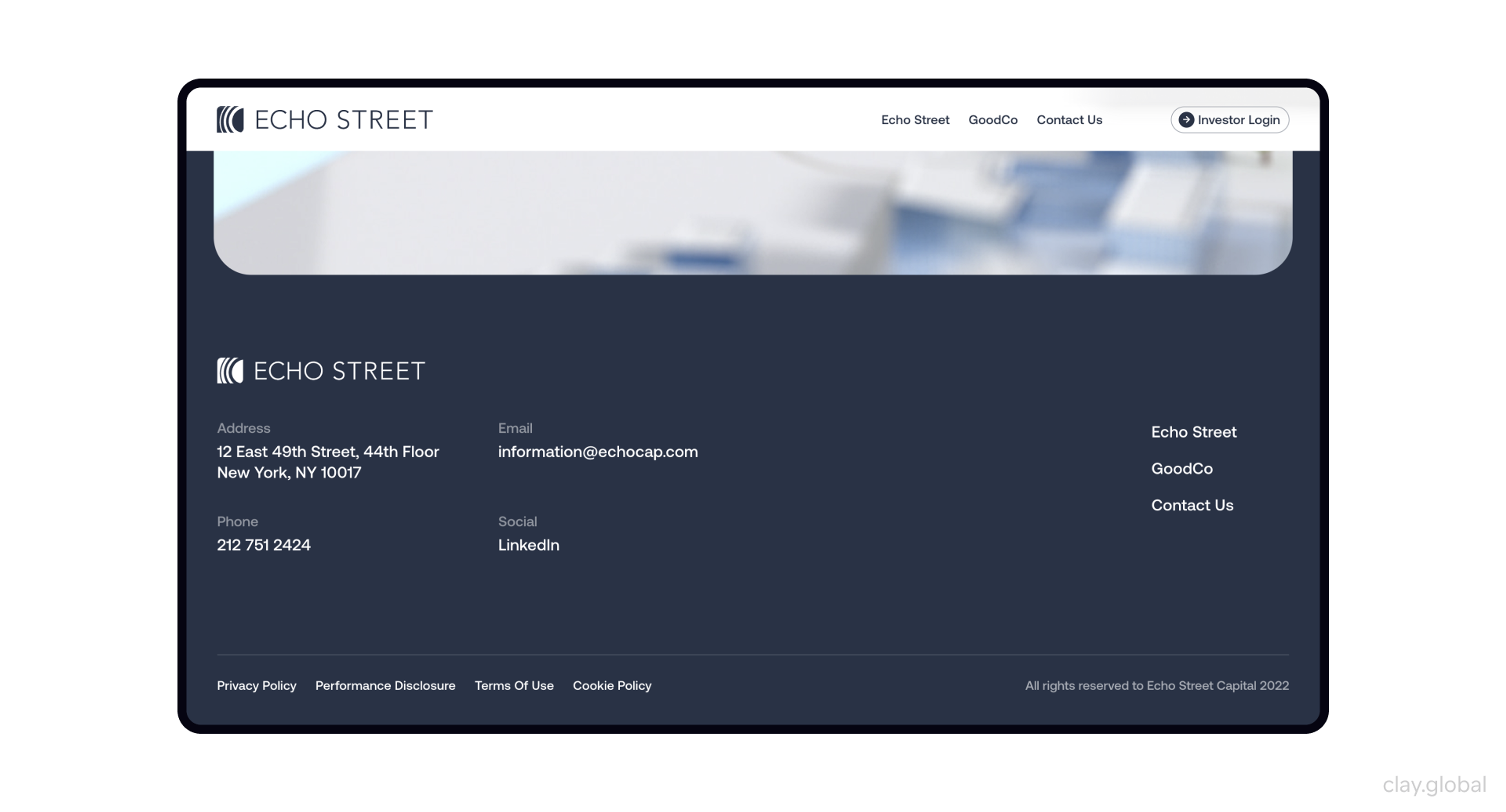 Echo Street Footer