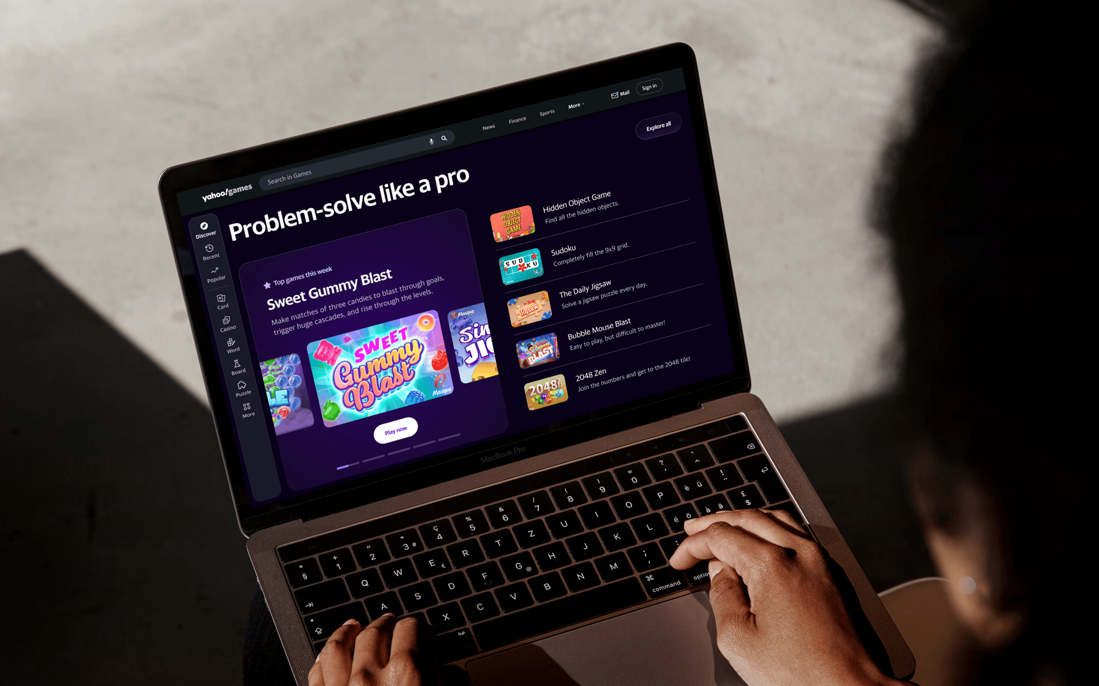 Yahoo Games Website Design by Clay Global
