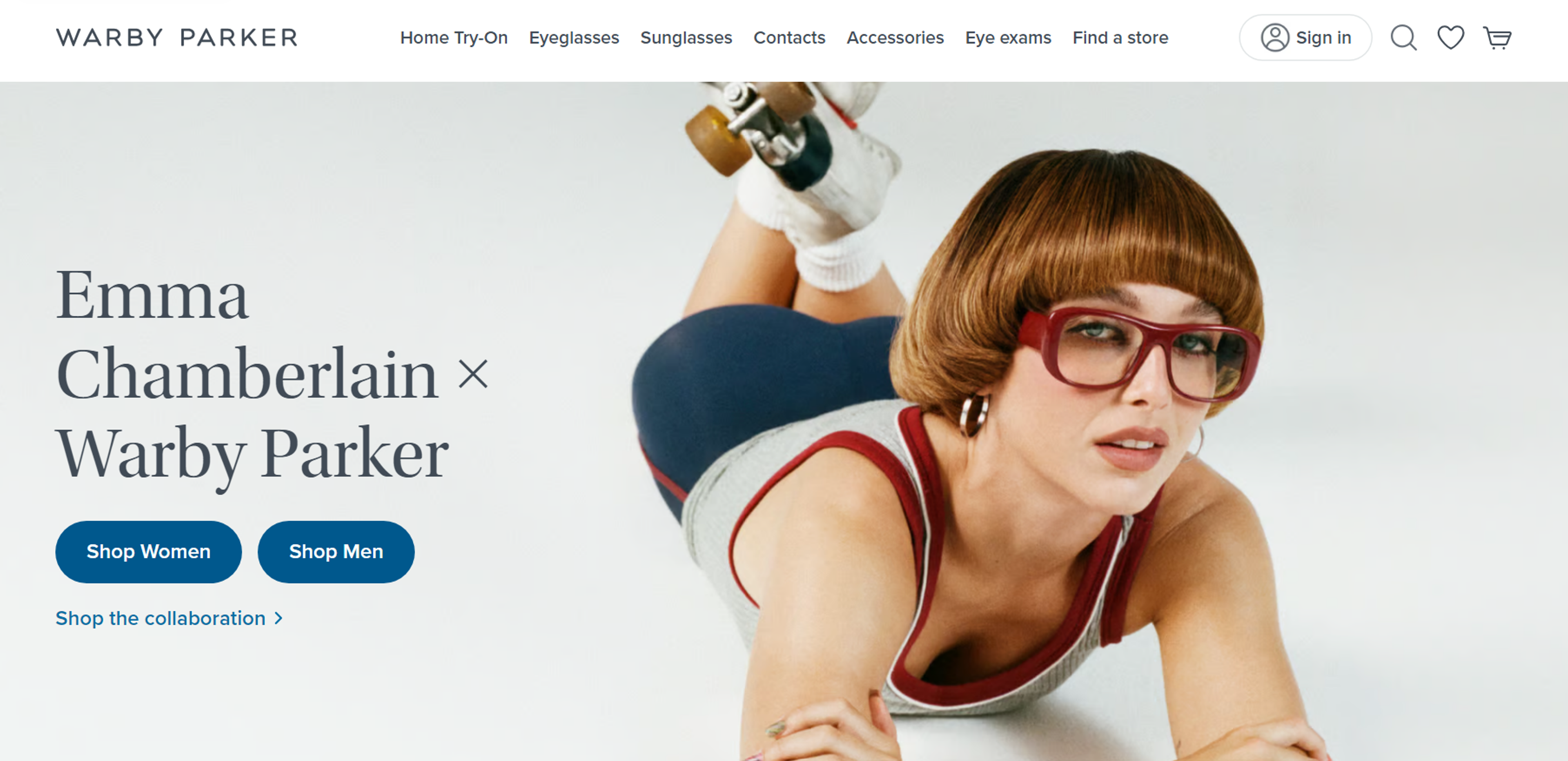 Warby Parker collaboration with Emma Chamberlain