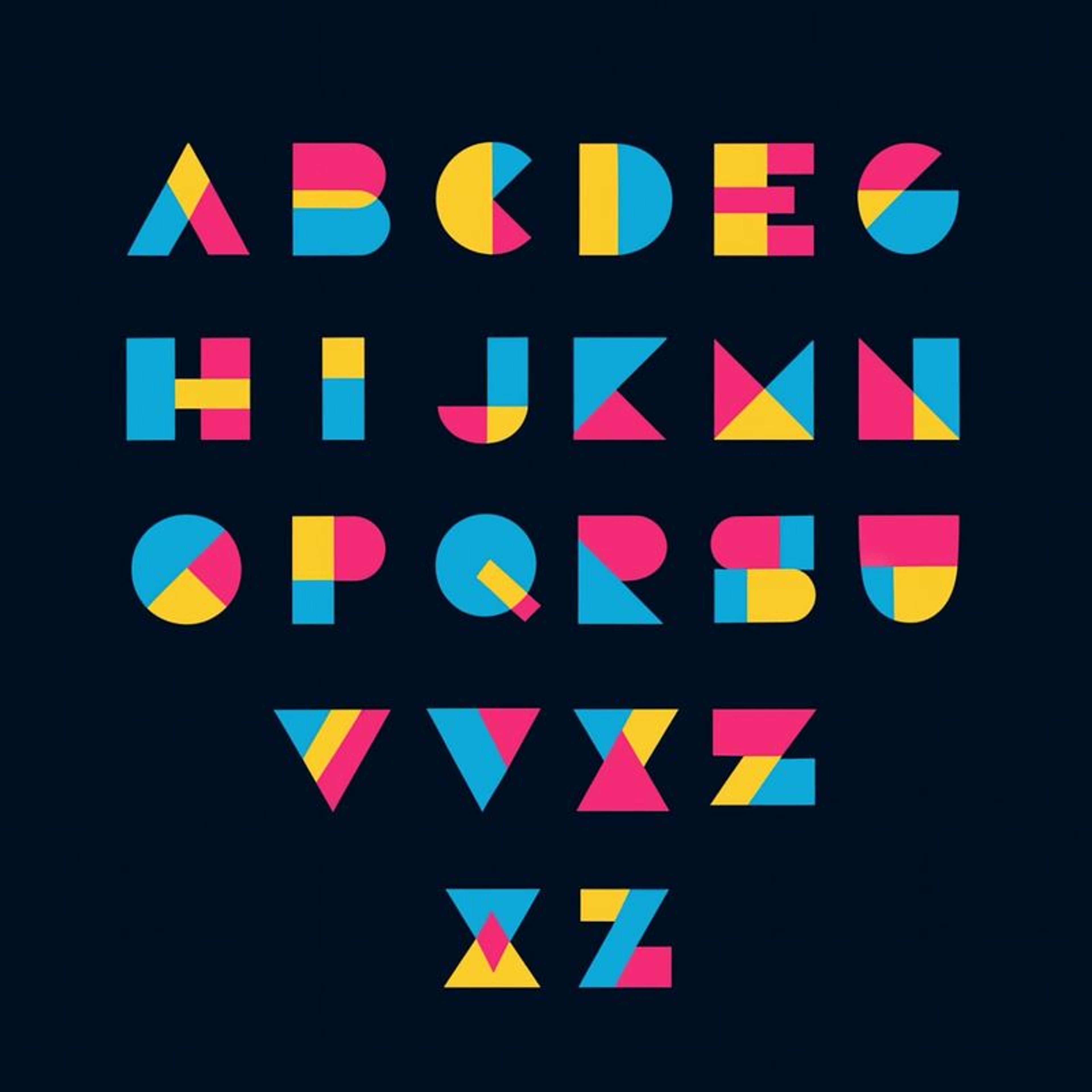 Geometric Font Example