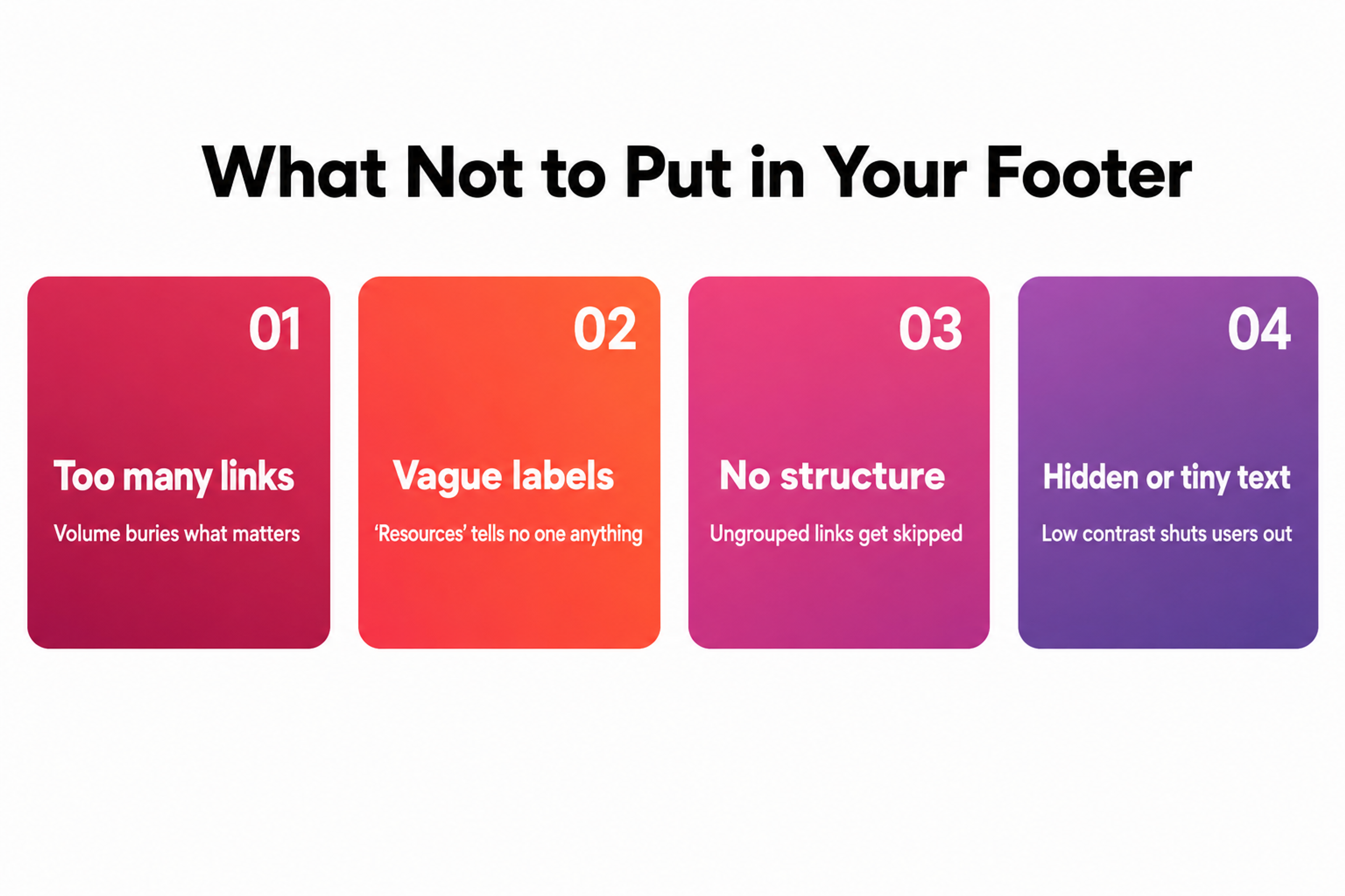 What Not to Put in Your Footer