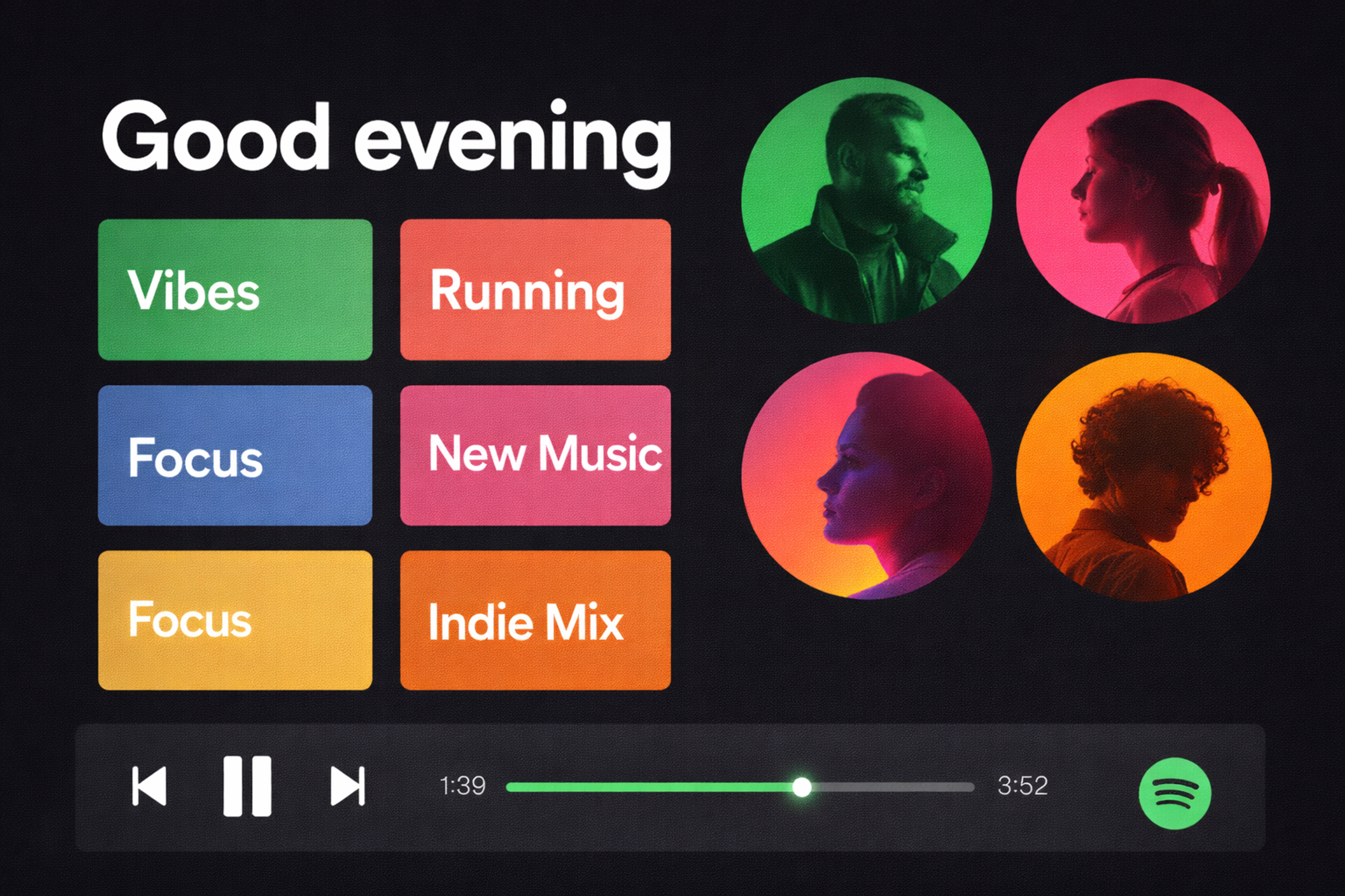 Spotify Flat Design Example