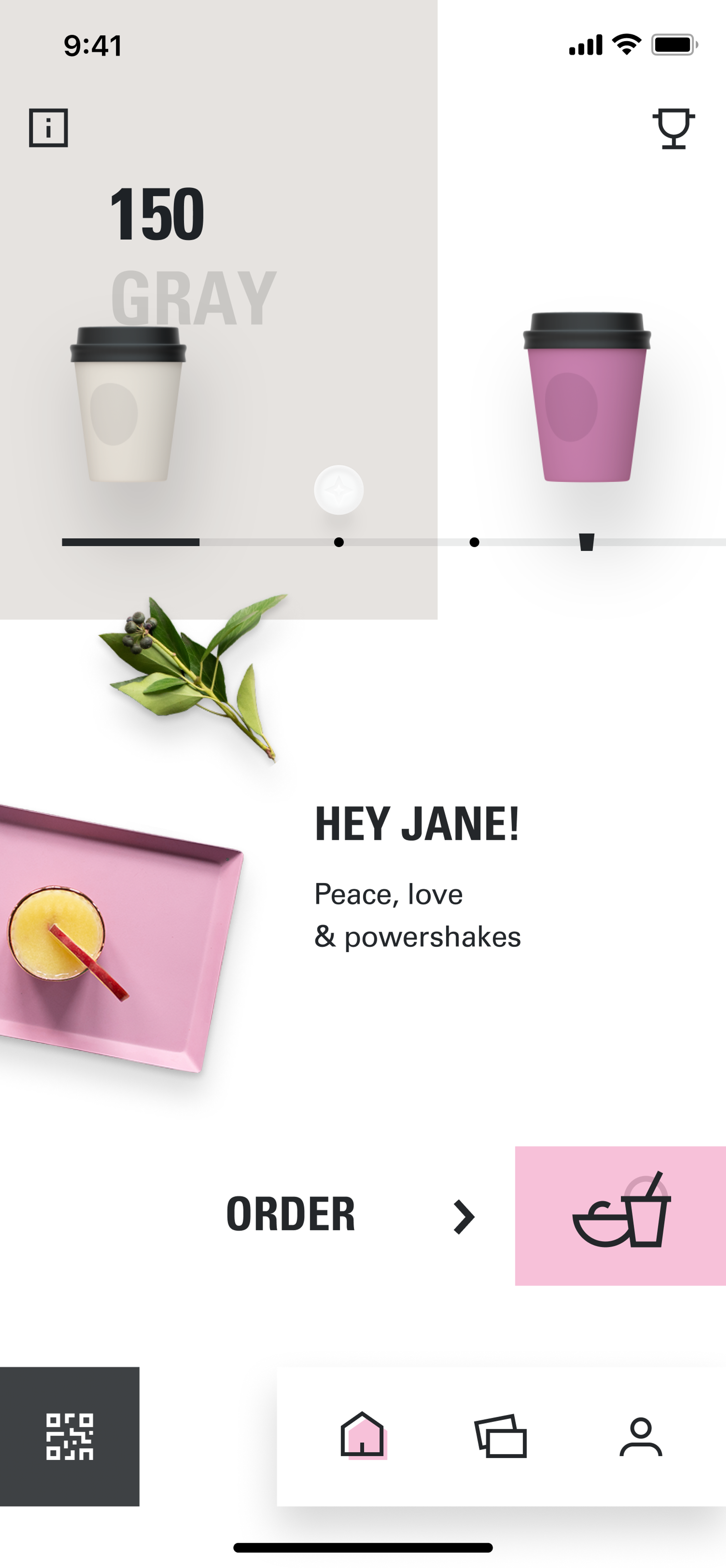 Joe & The Juice App Design