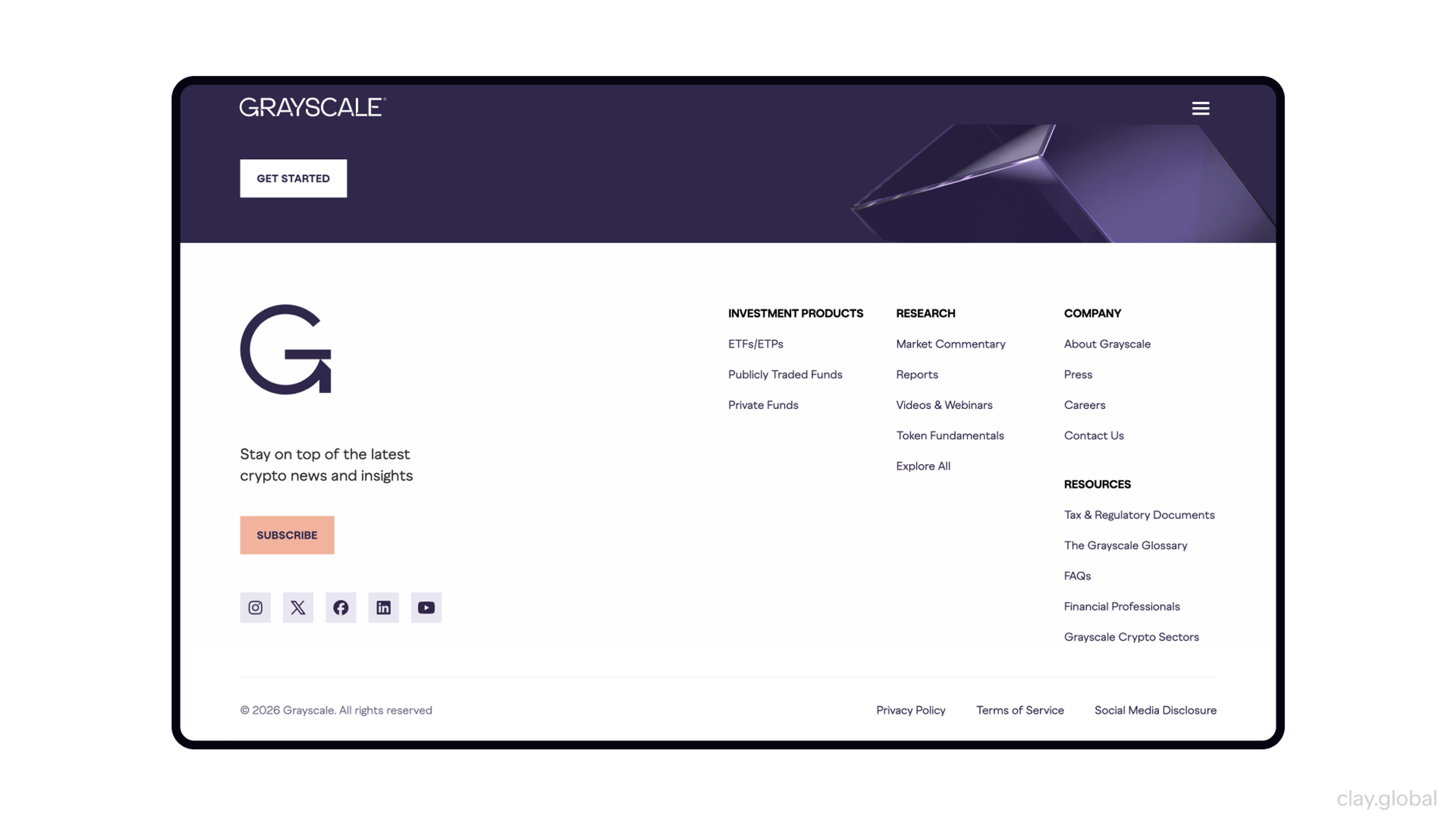 Grayscale Footer