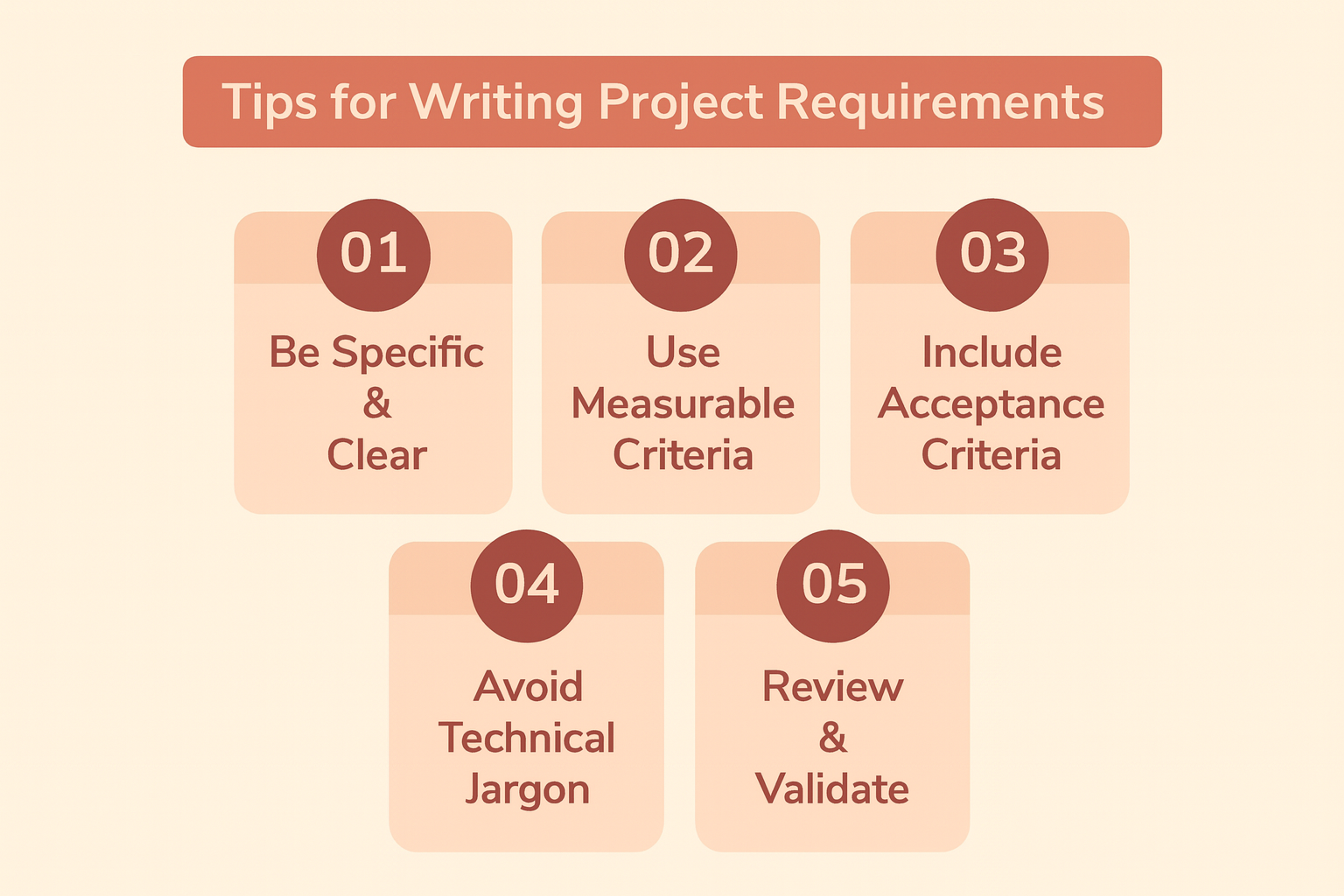 Tips for writing project management requirements