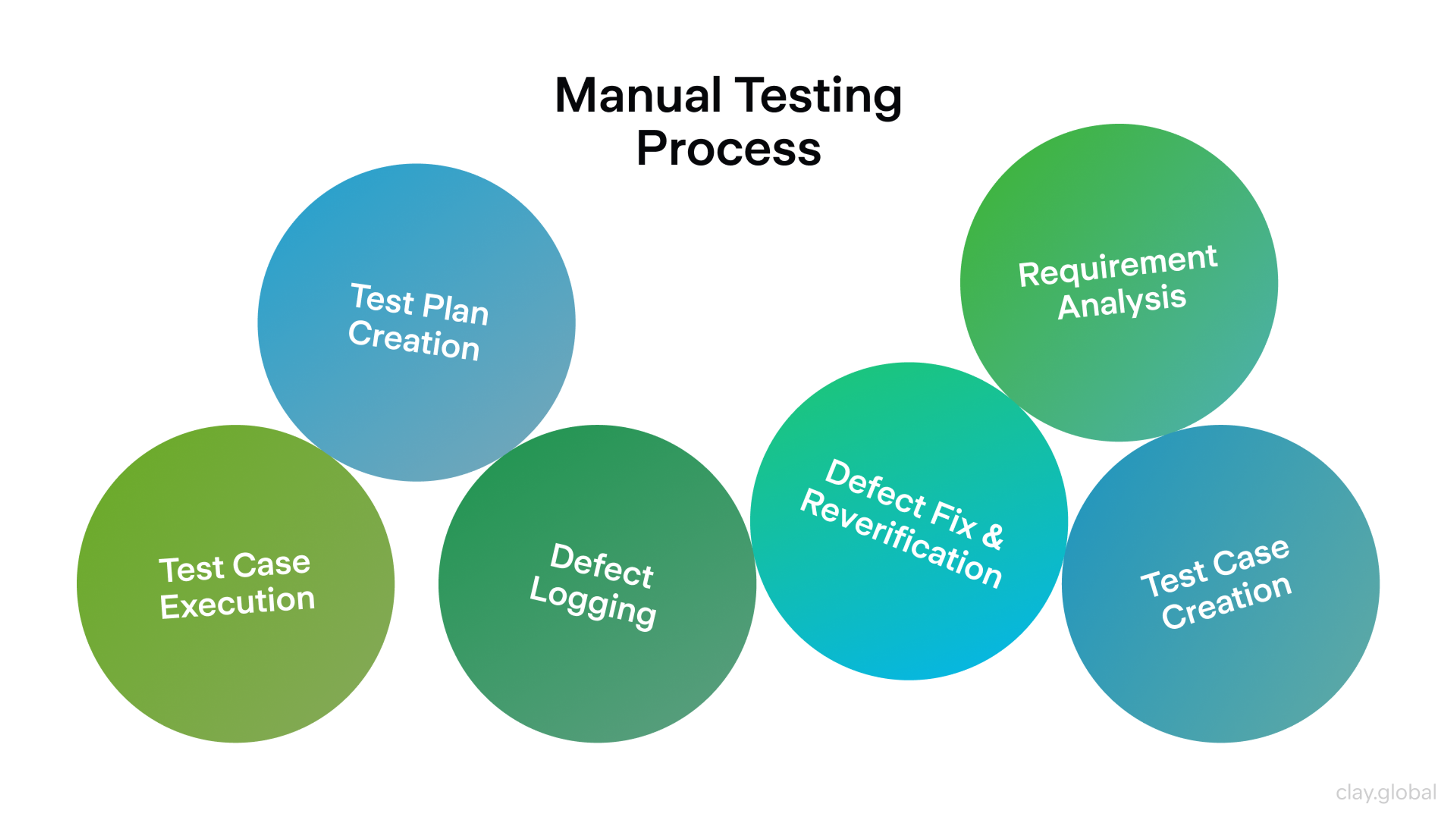 Manual testing process infographic