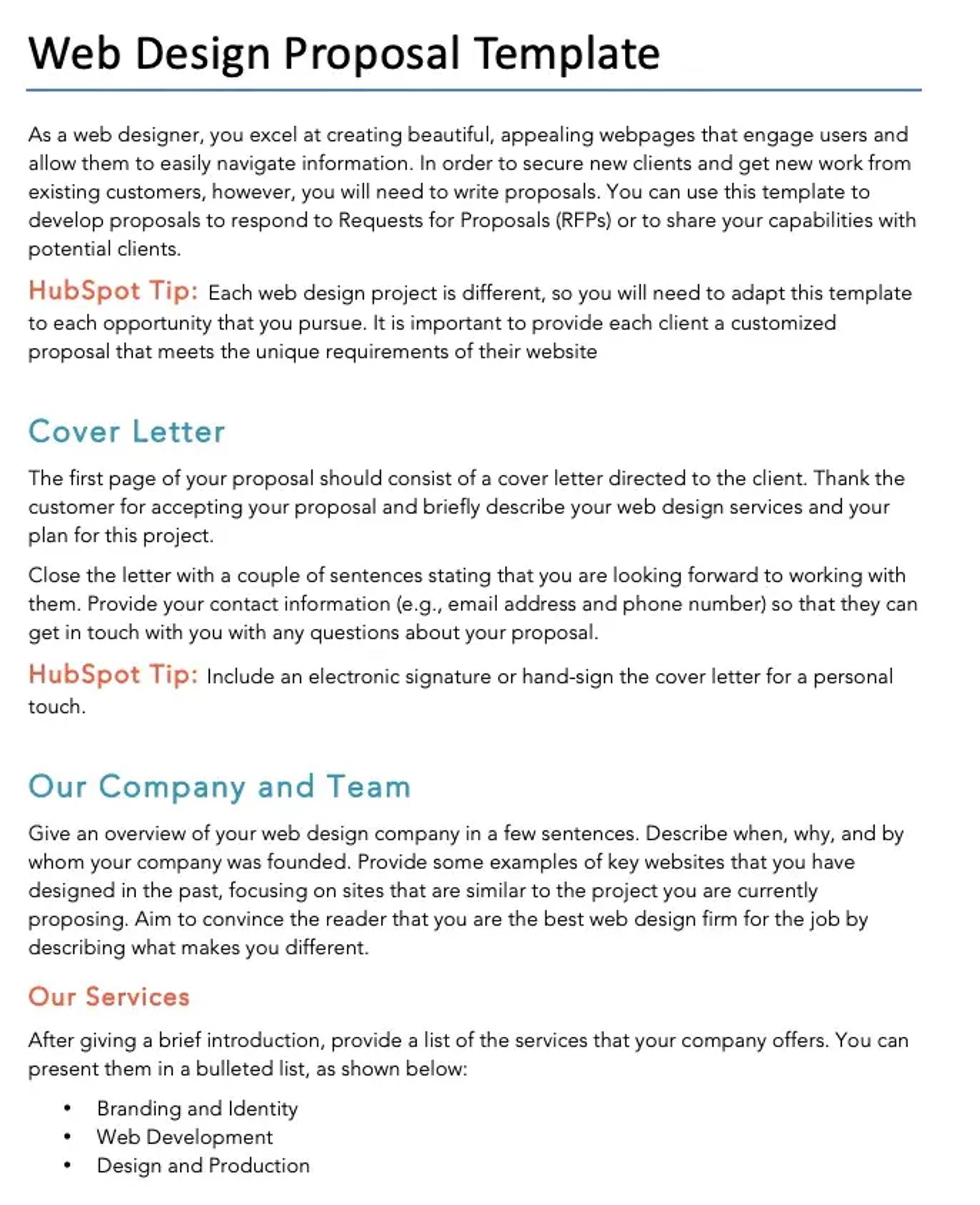 website design proposal