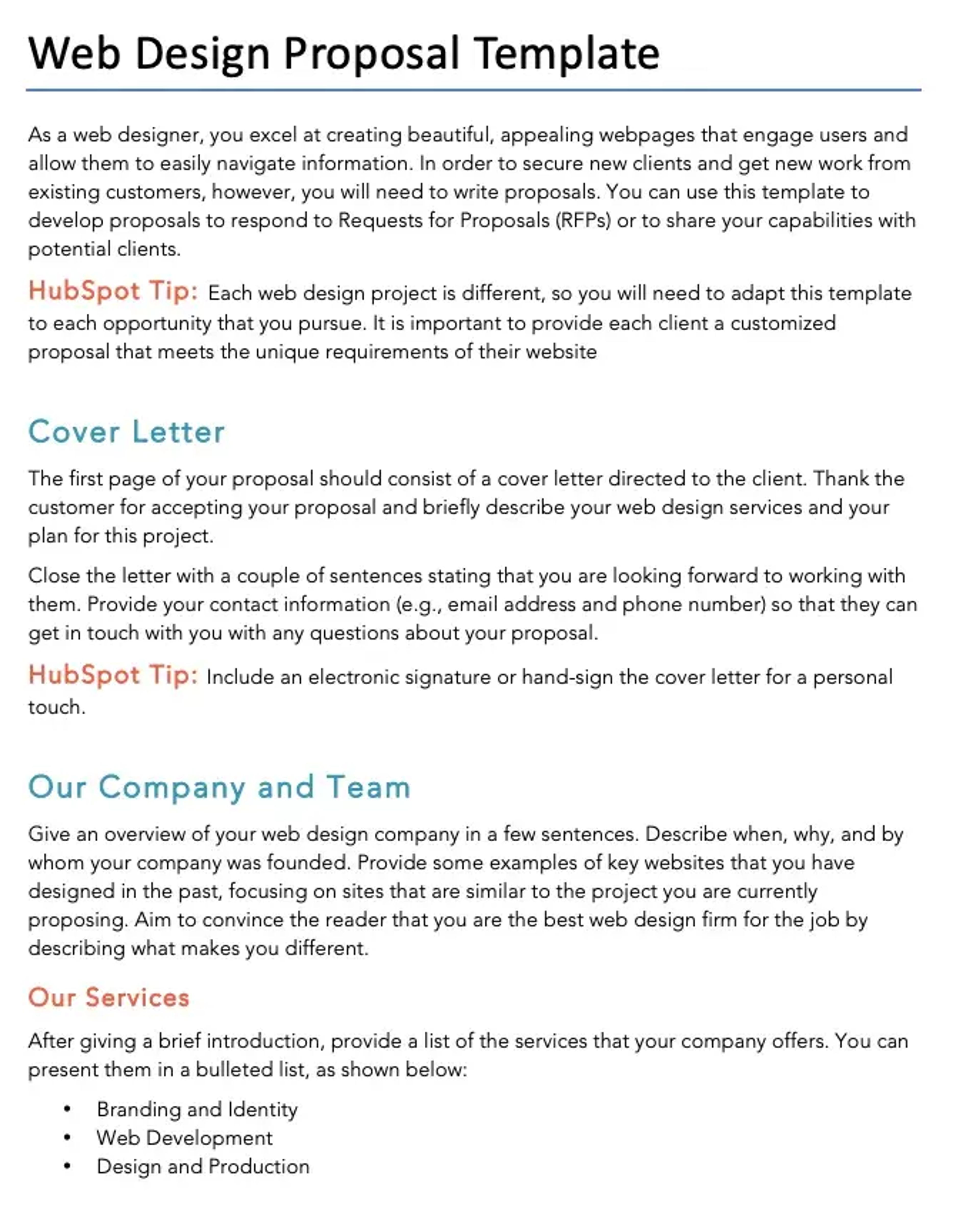 website design proposal