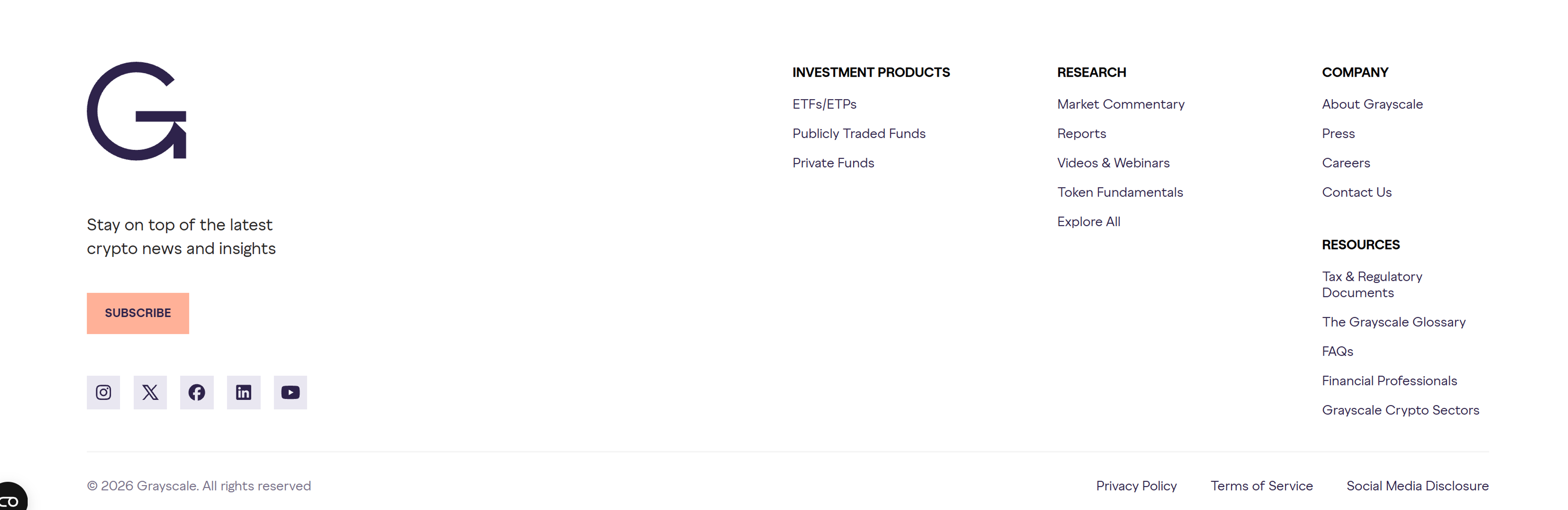 Grayscale Footer