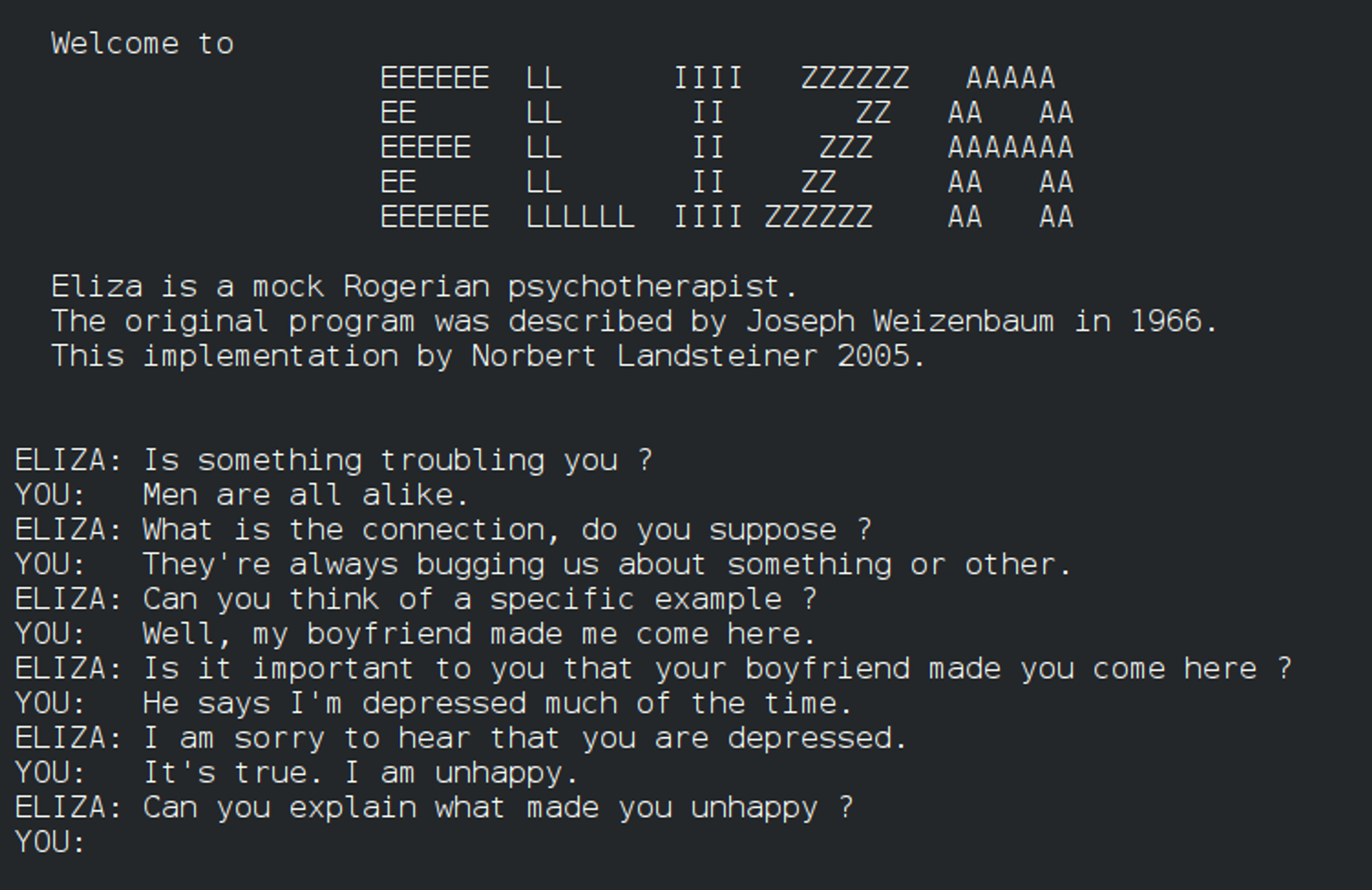 ELIZA Chatbot