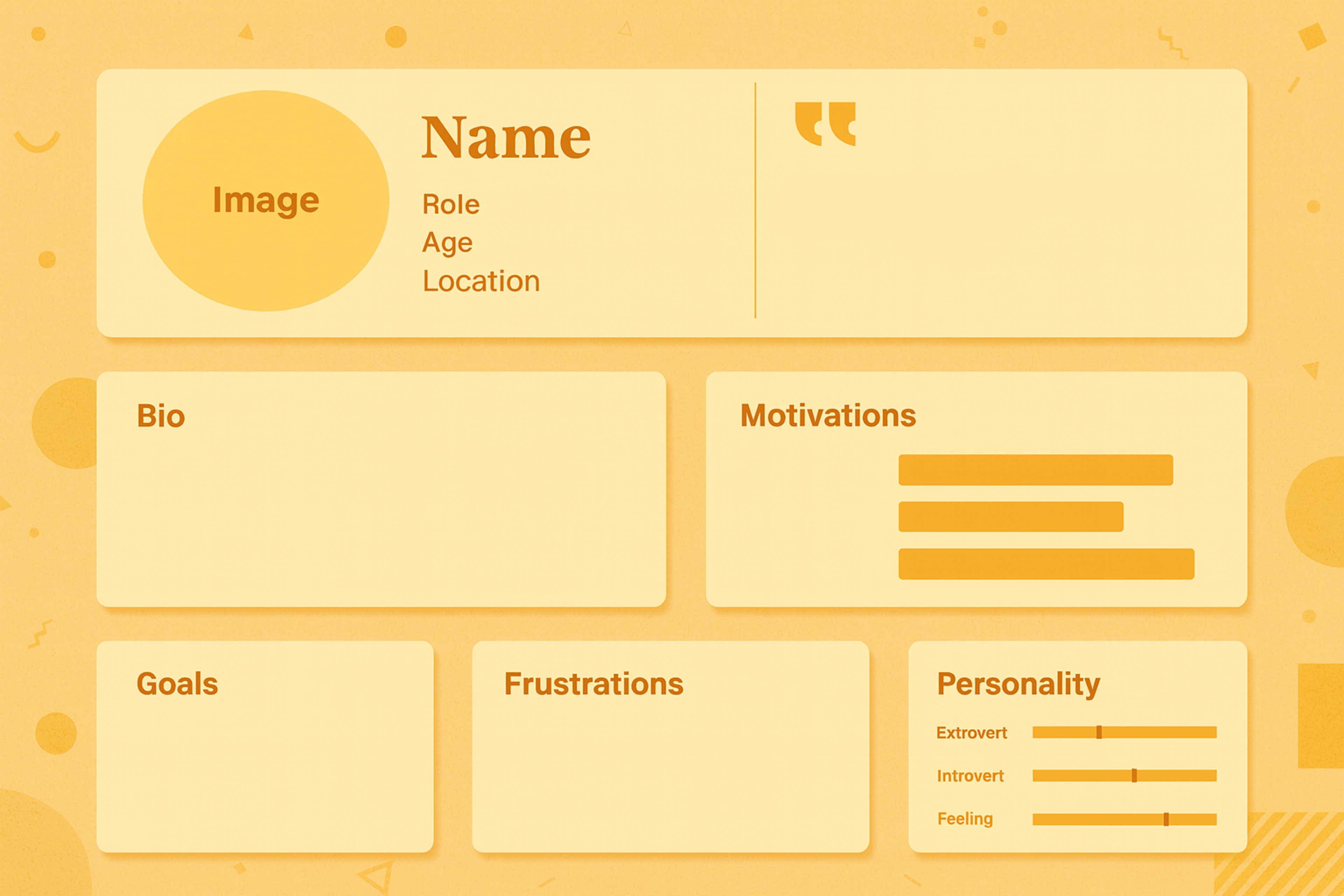 User persona profile for Rio Ferdinand