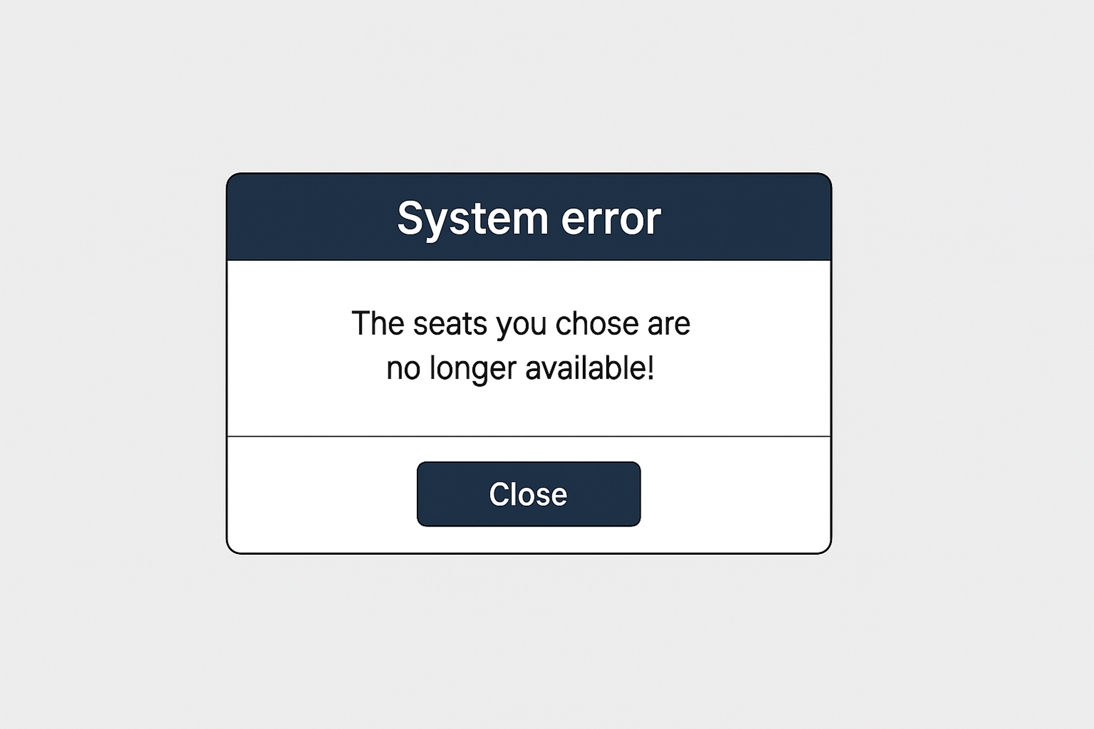 Error Message example 