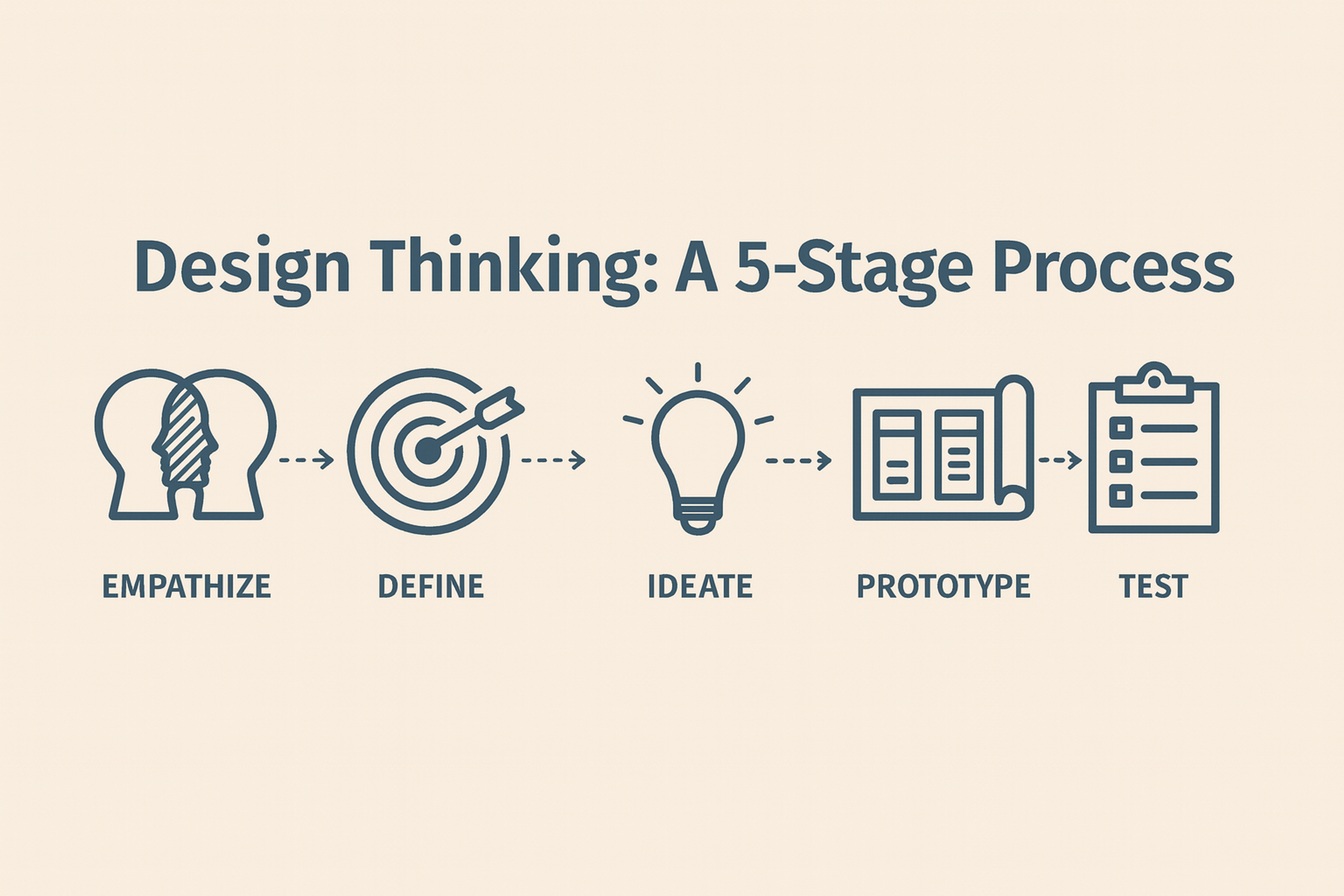 Five stages of design thinking 