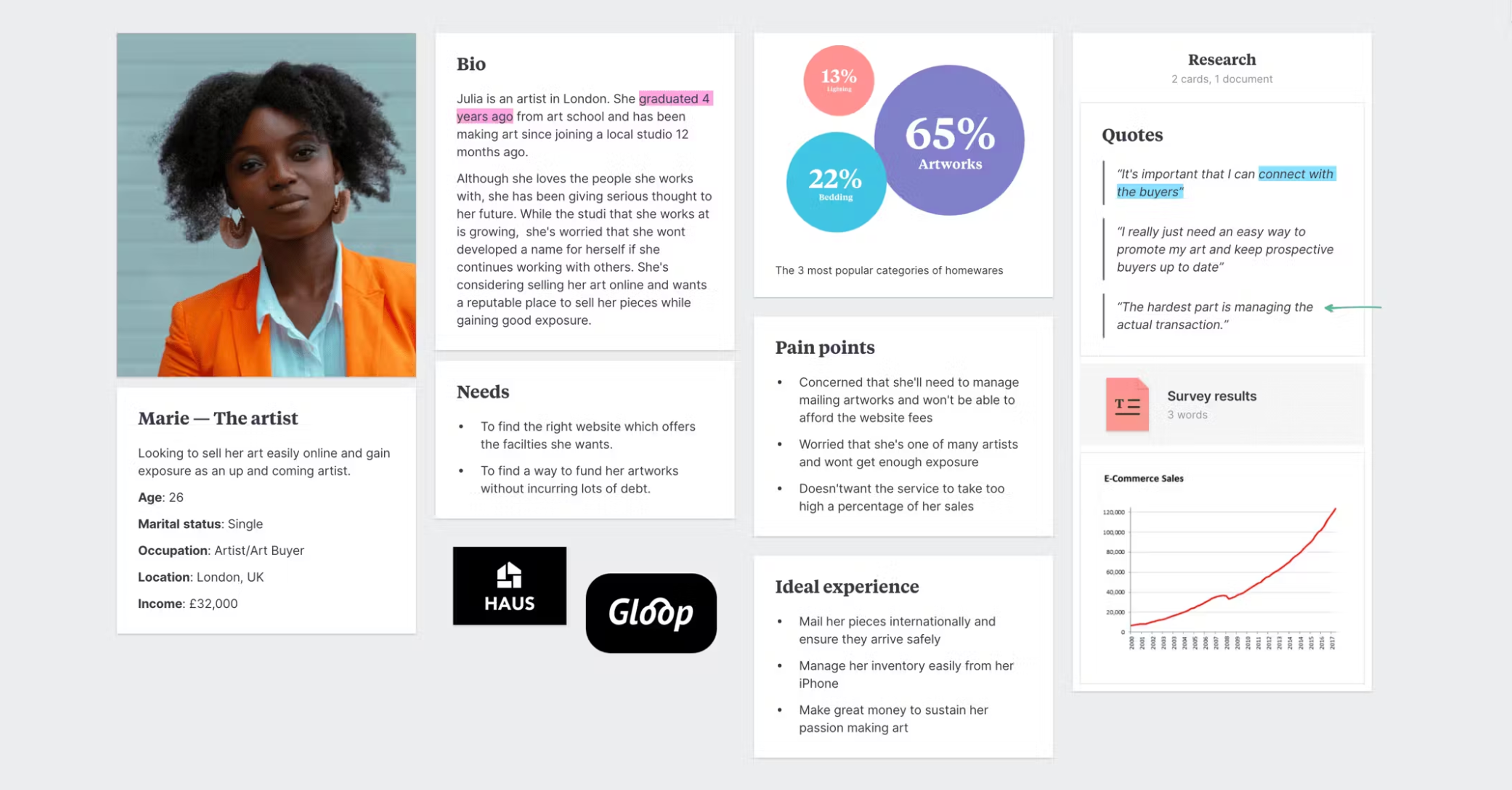 Data persona example