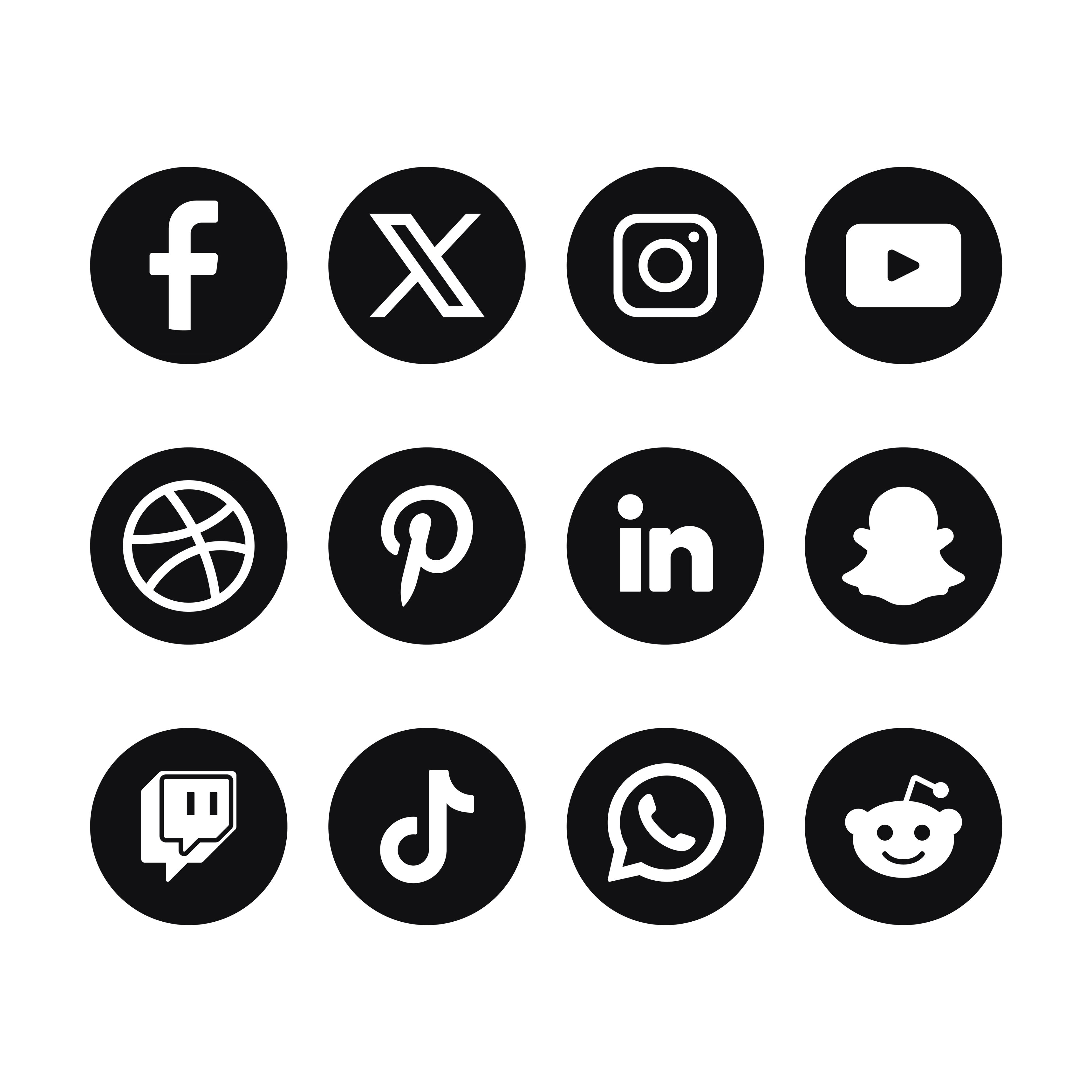 popular social media logos