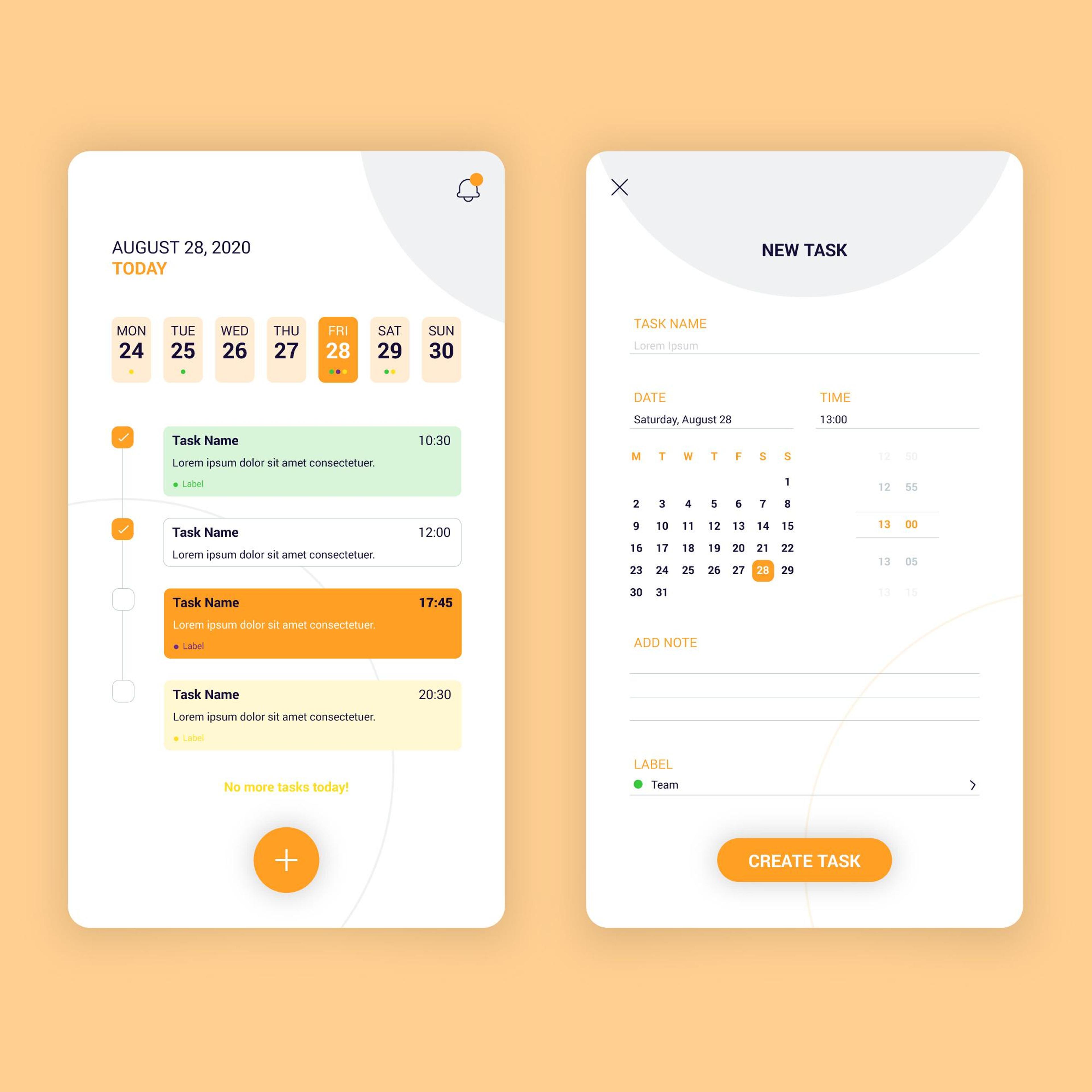 Date and time pickers