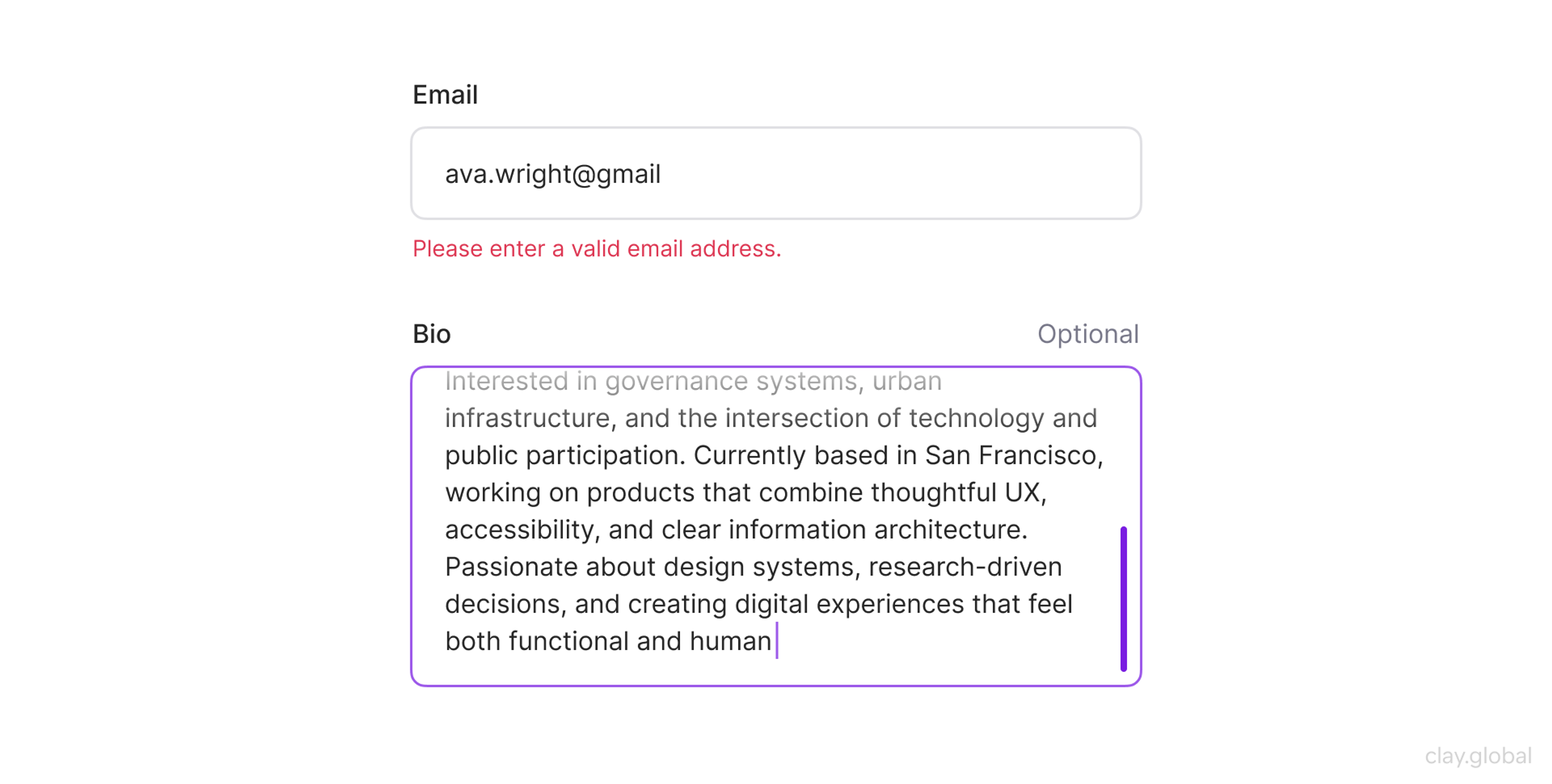 Form Input Example