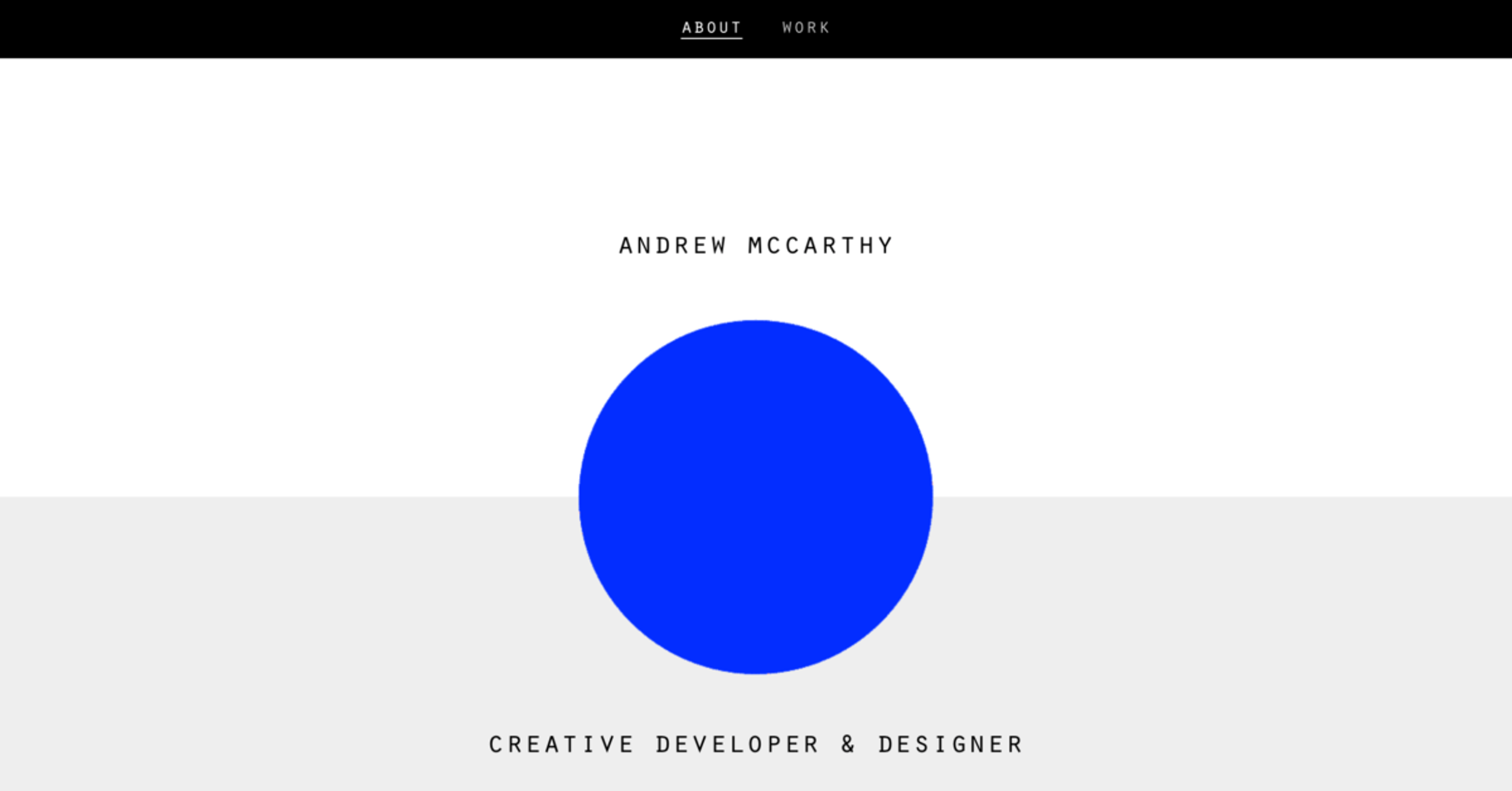 Example of a long-scrolling website