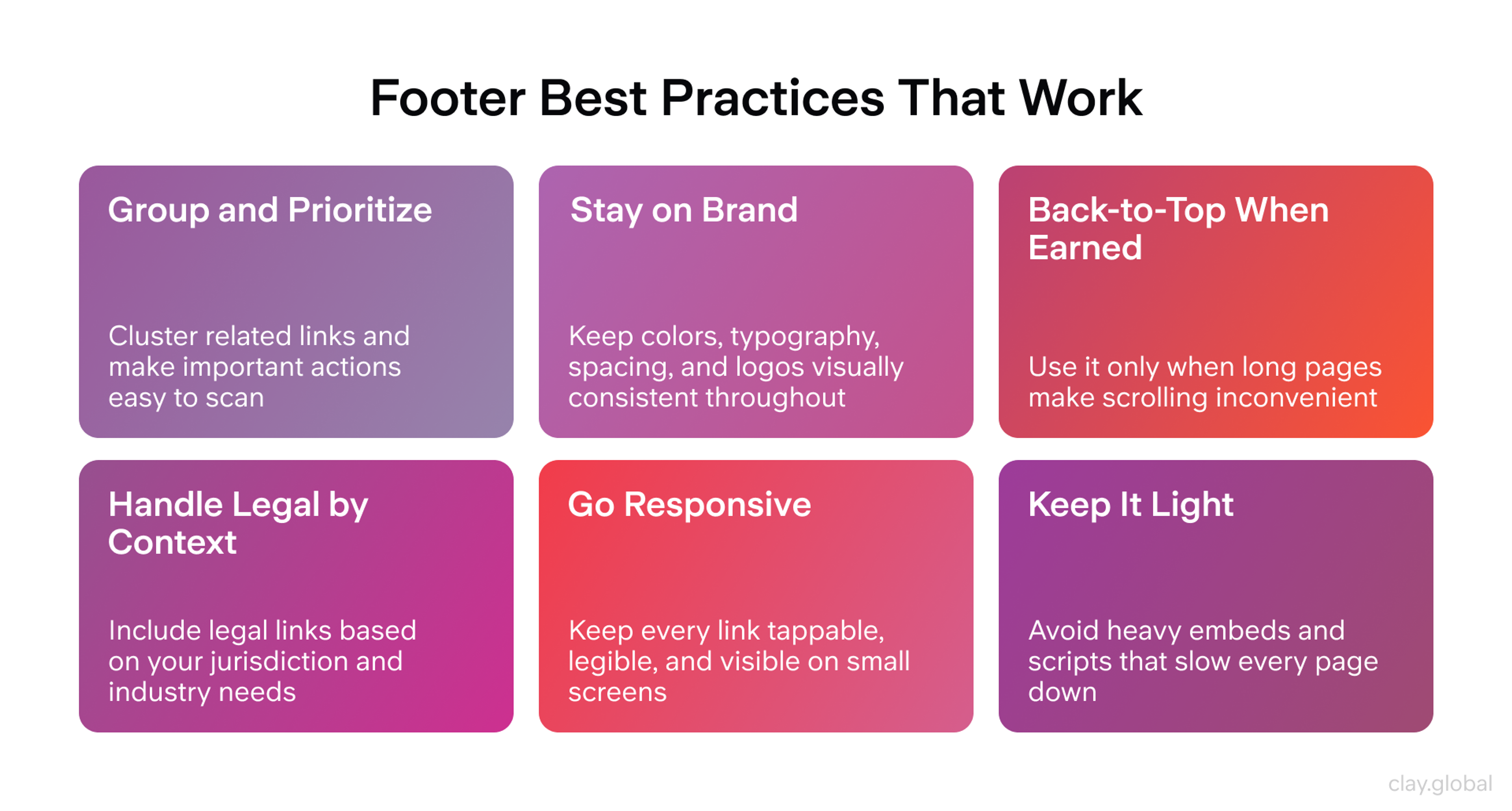Footer Best Practices