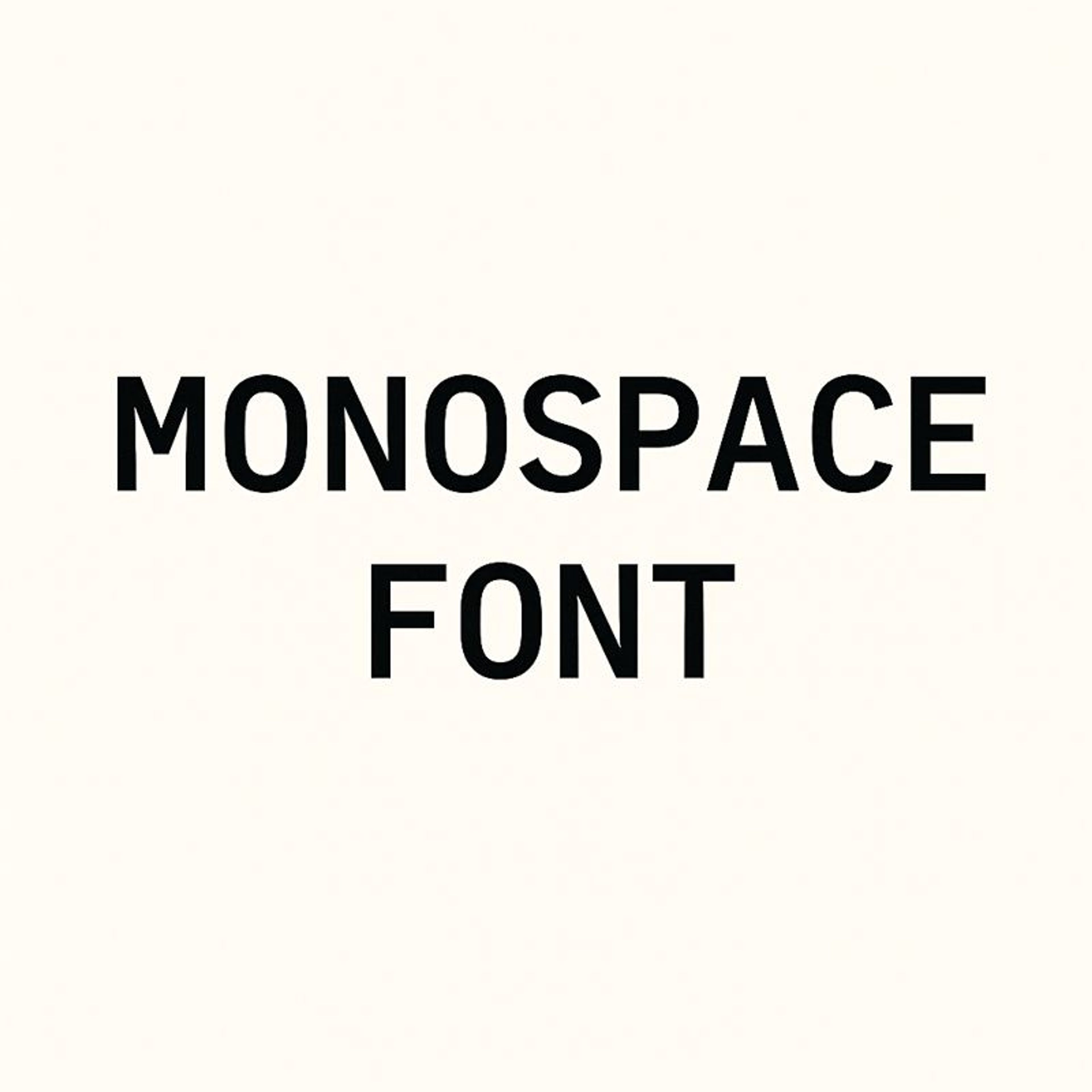 Monospace typecase 