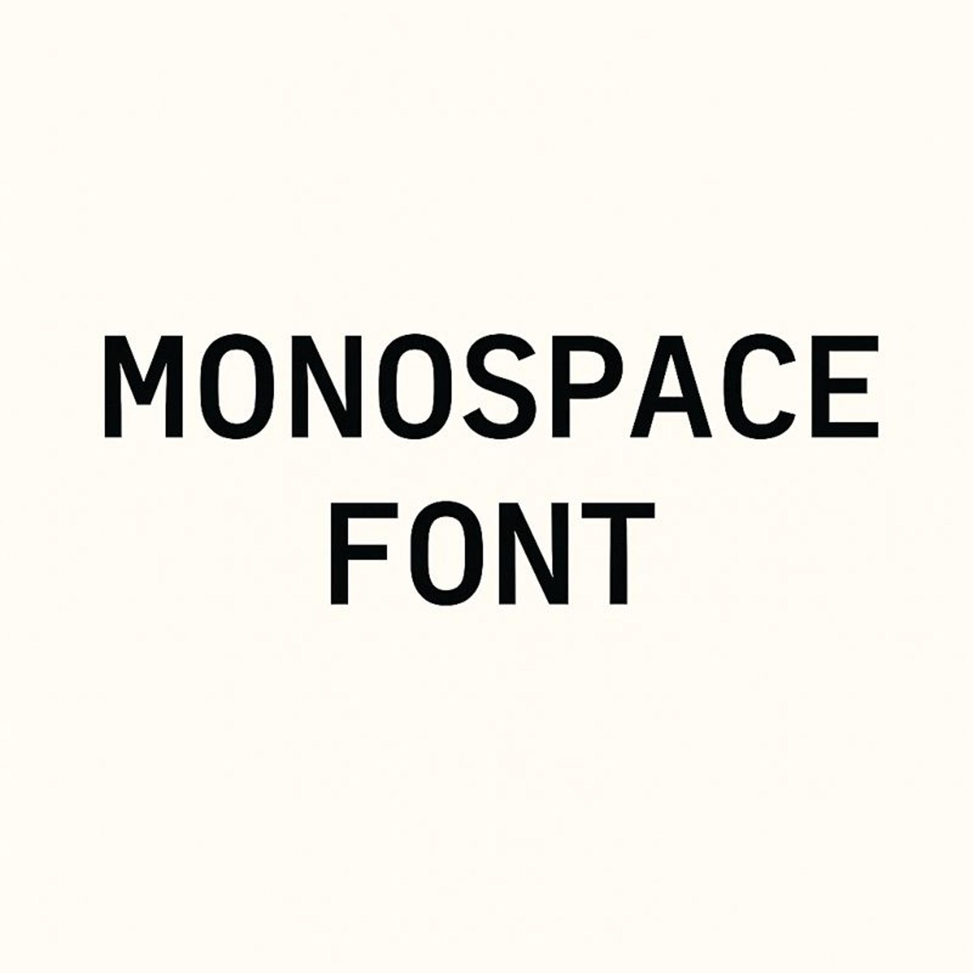 Monospace typecase