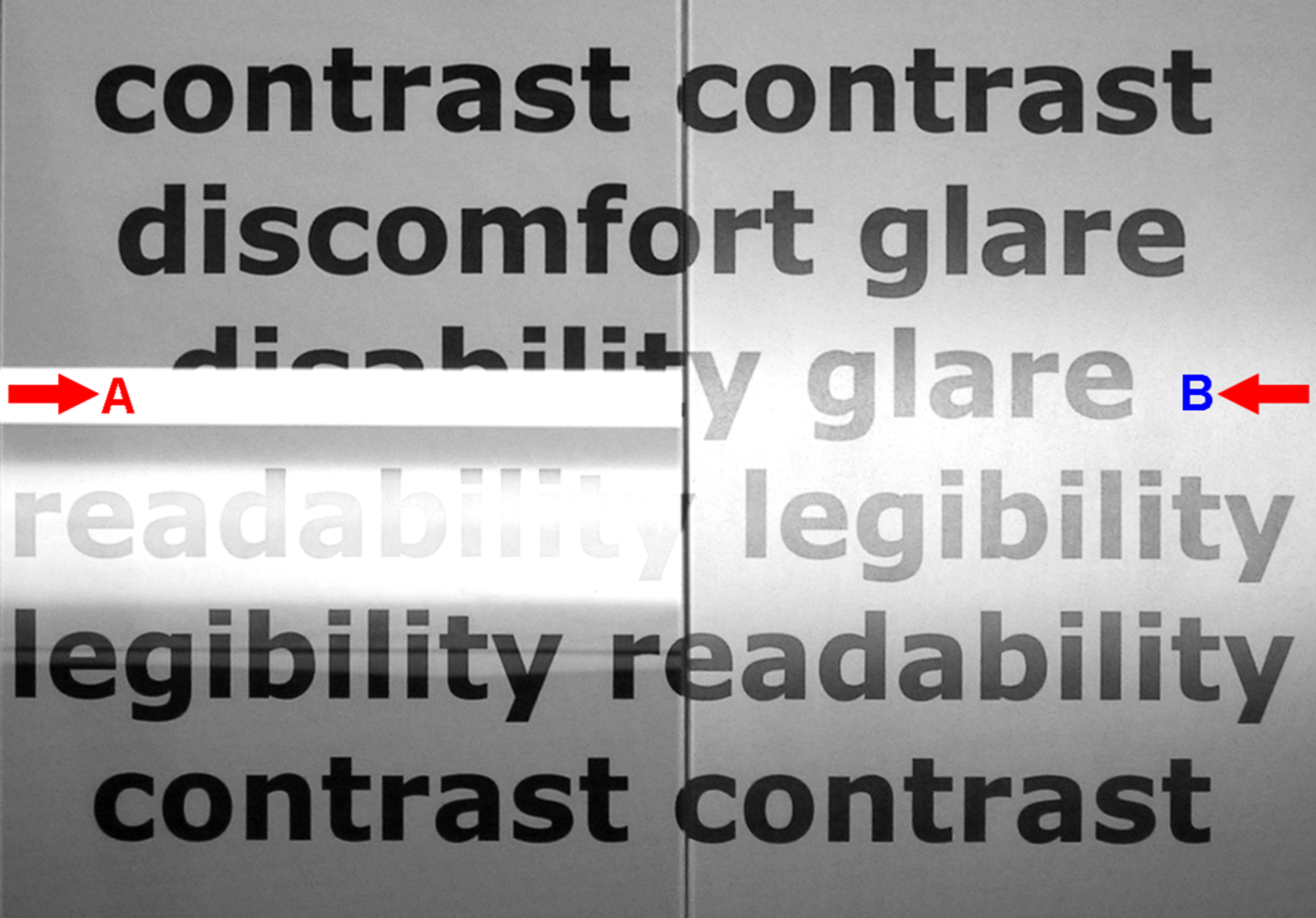 text legibility based on contrast