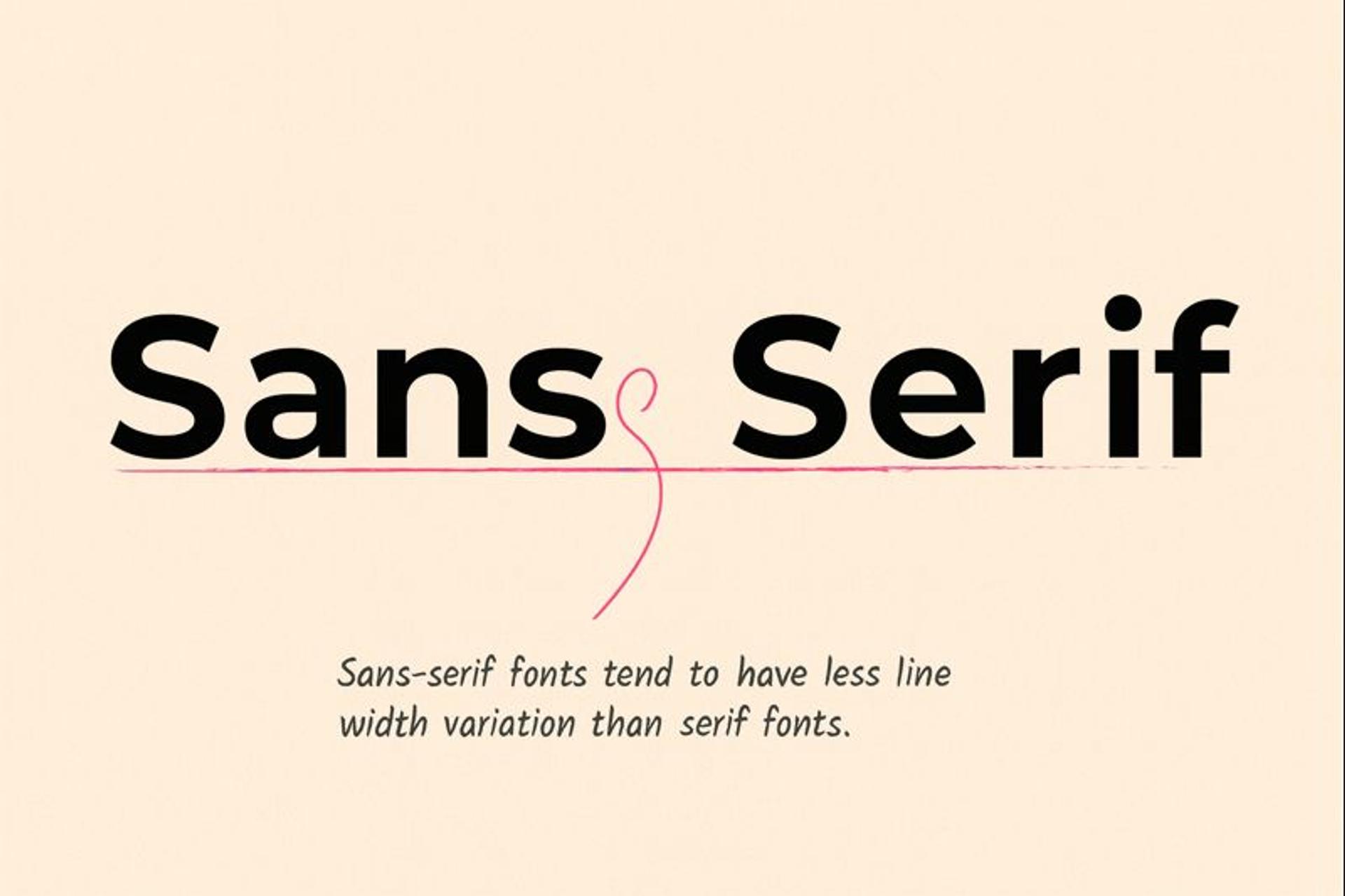 Sans-serif font example 