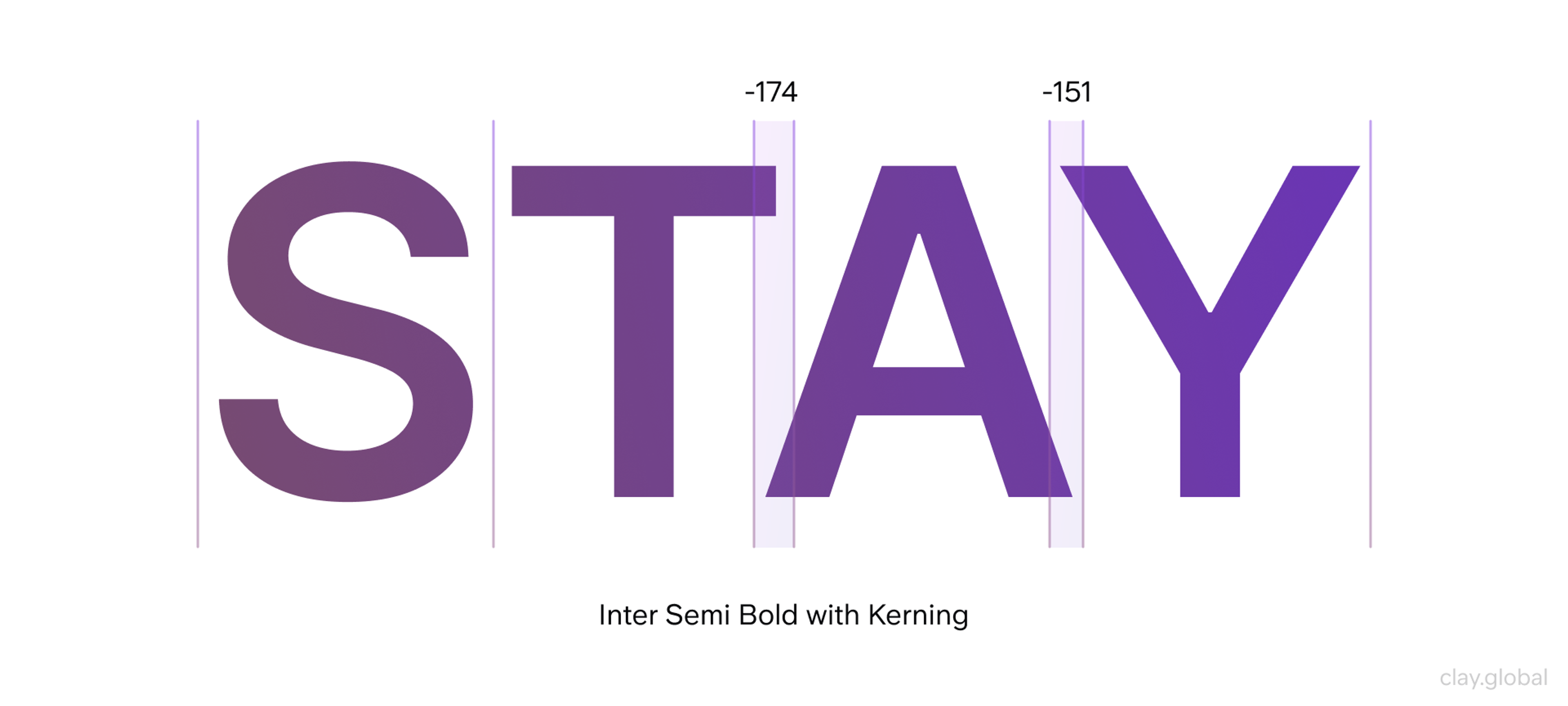 Comparison of text with and without kerning adjustments