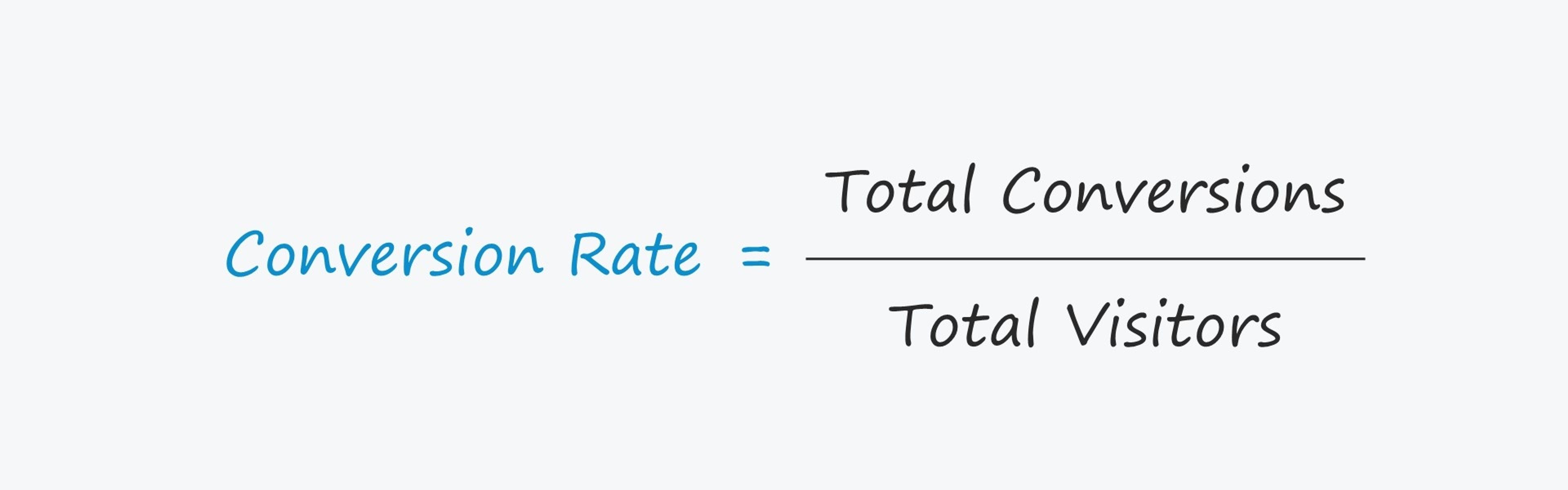 Formula for calculating conversion rate