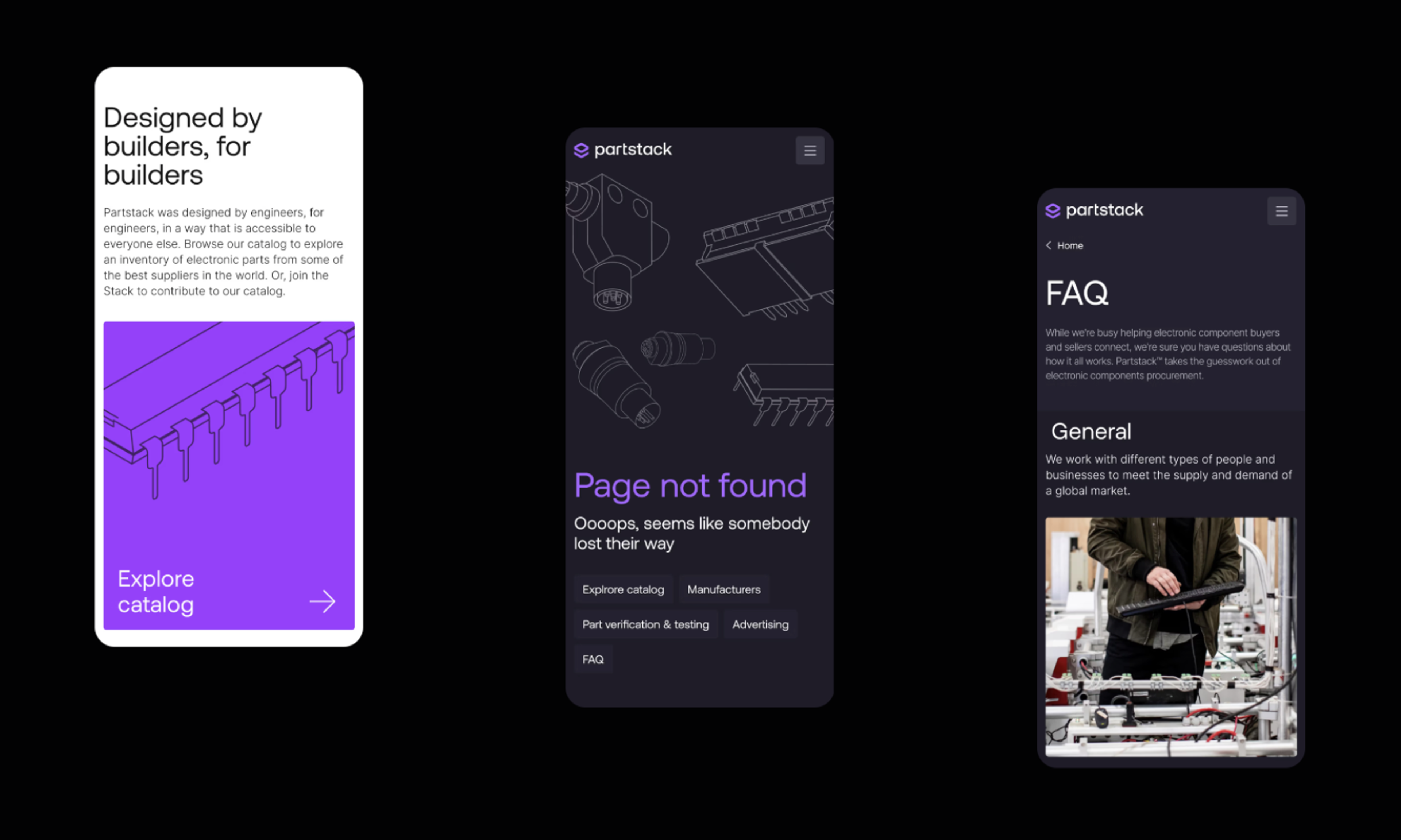 Website and Illustration System for Partstack