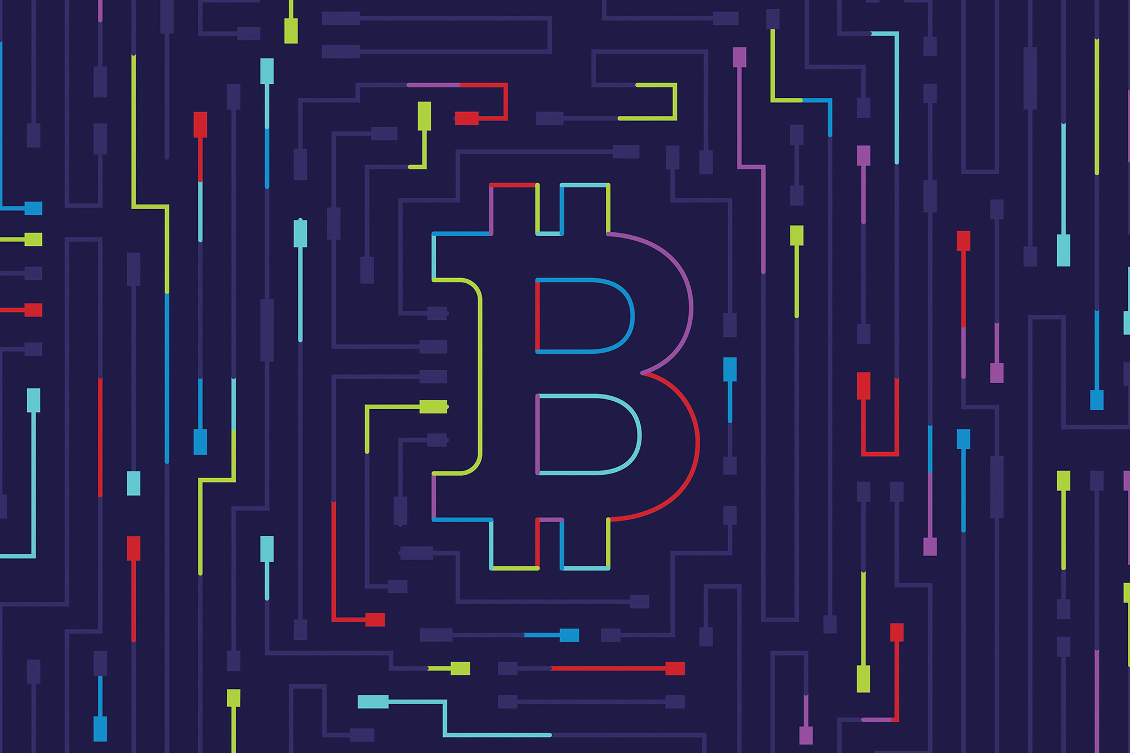 Bitcoin illustration, comparing scalability and performance on blockchains
