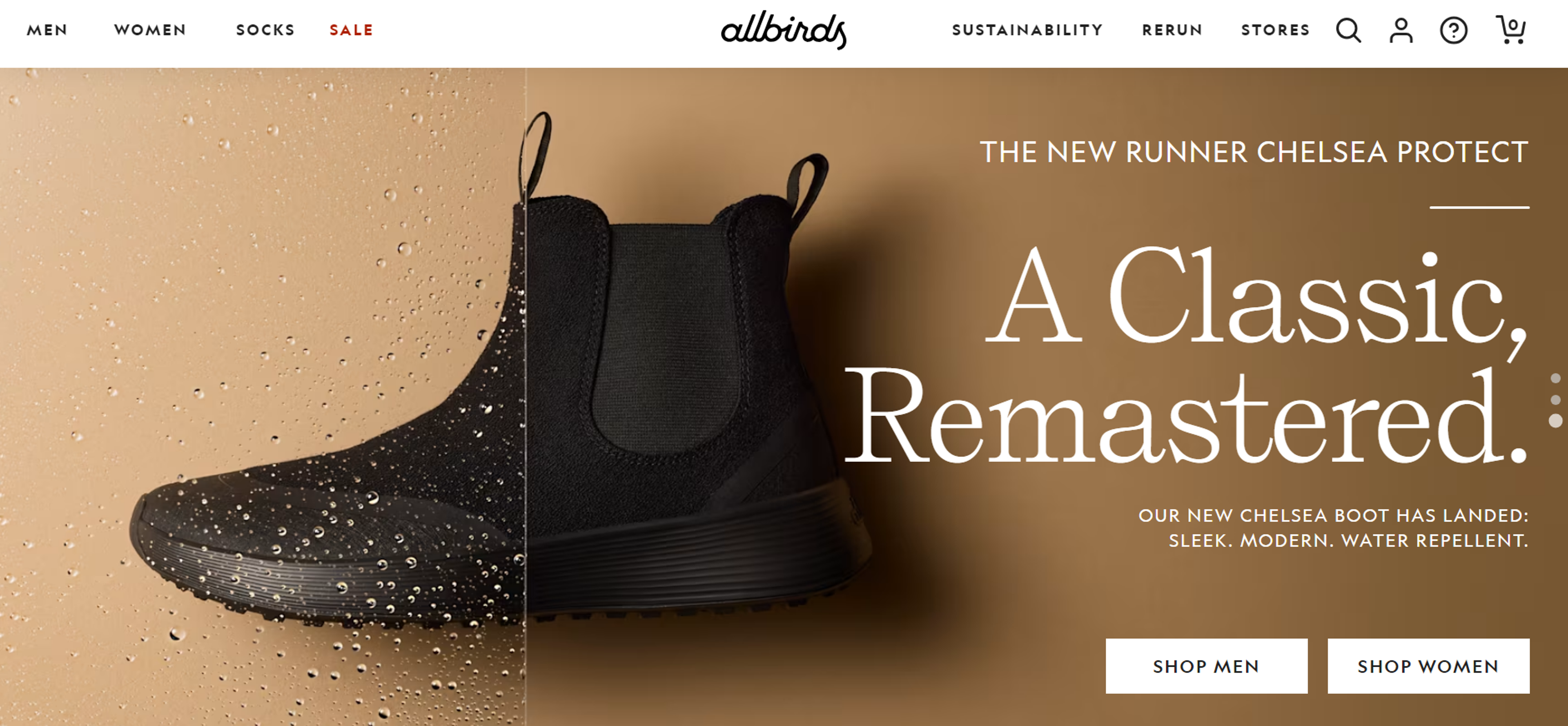 Modern water-repellent Chelsea boot