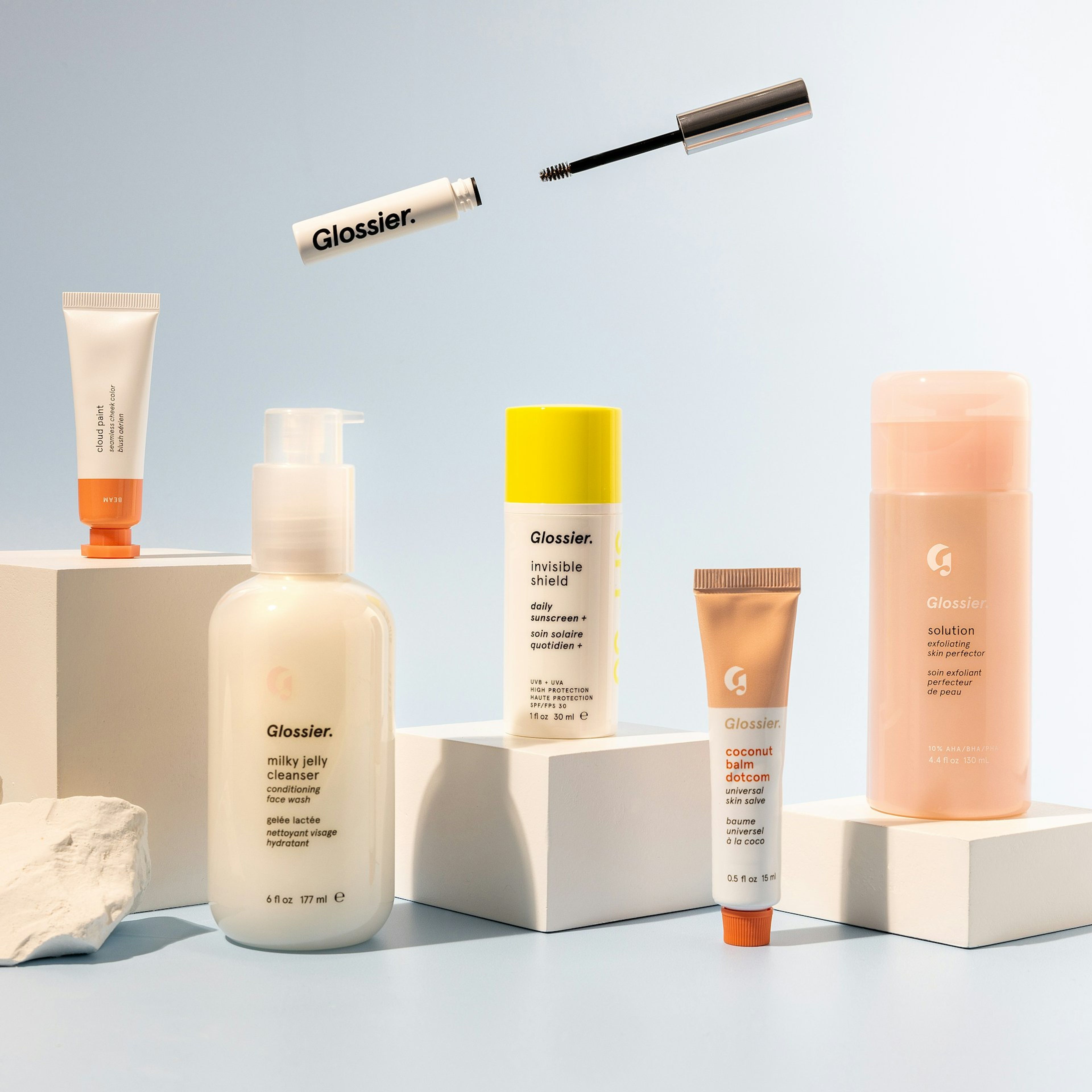 Glossier products' packaging