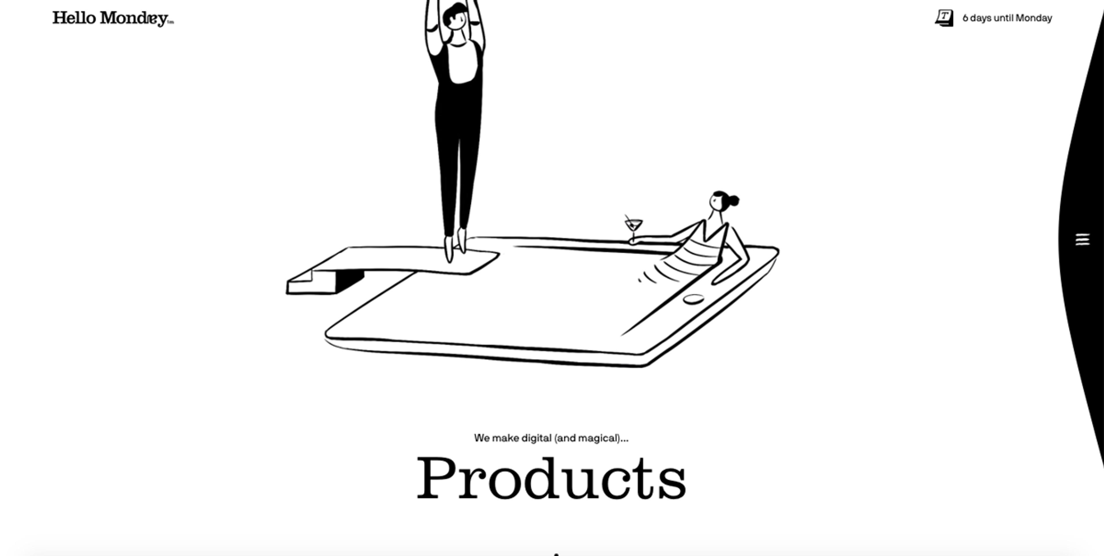 Hello Monday's UI design example