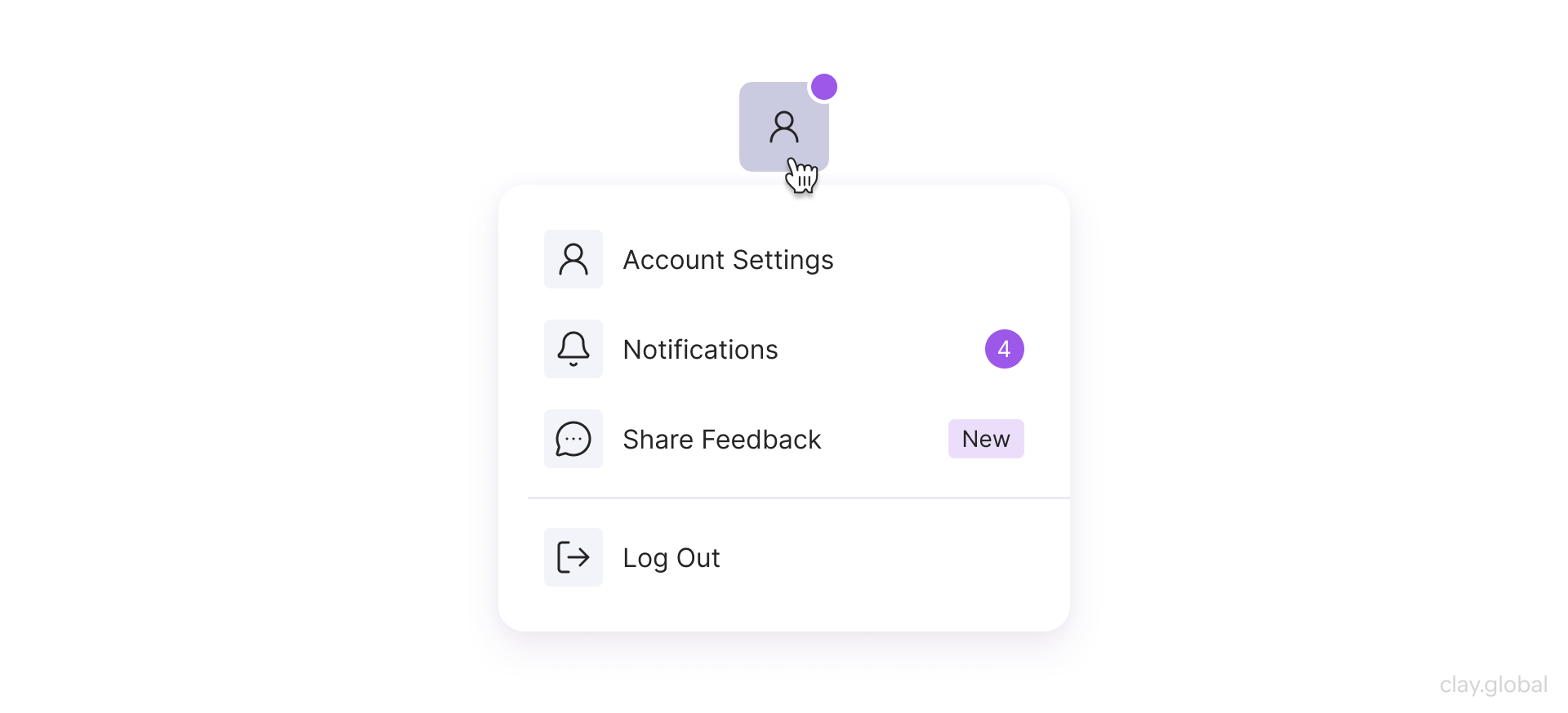 Icons in UI by Clay